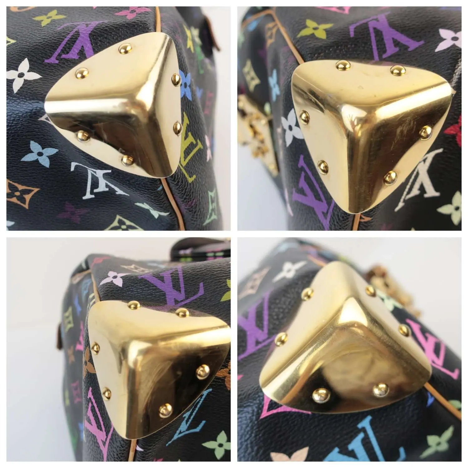 Louis Vuitton Black Multicolore Speedy 30 Bag - Image 11