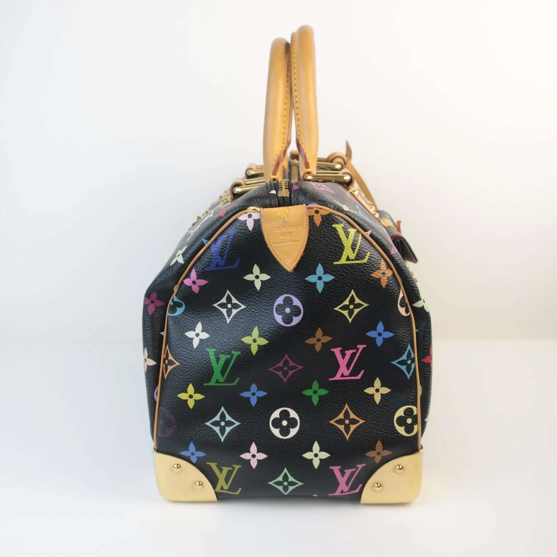 Louis Vuitton Black Multicolore Speedy 30 Bag - Image 13