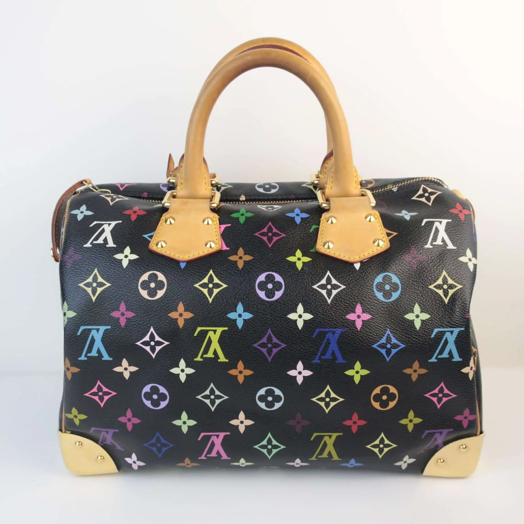 Louis Vuitton Black Multicolore Speedy 30 Bag - Image 3