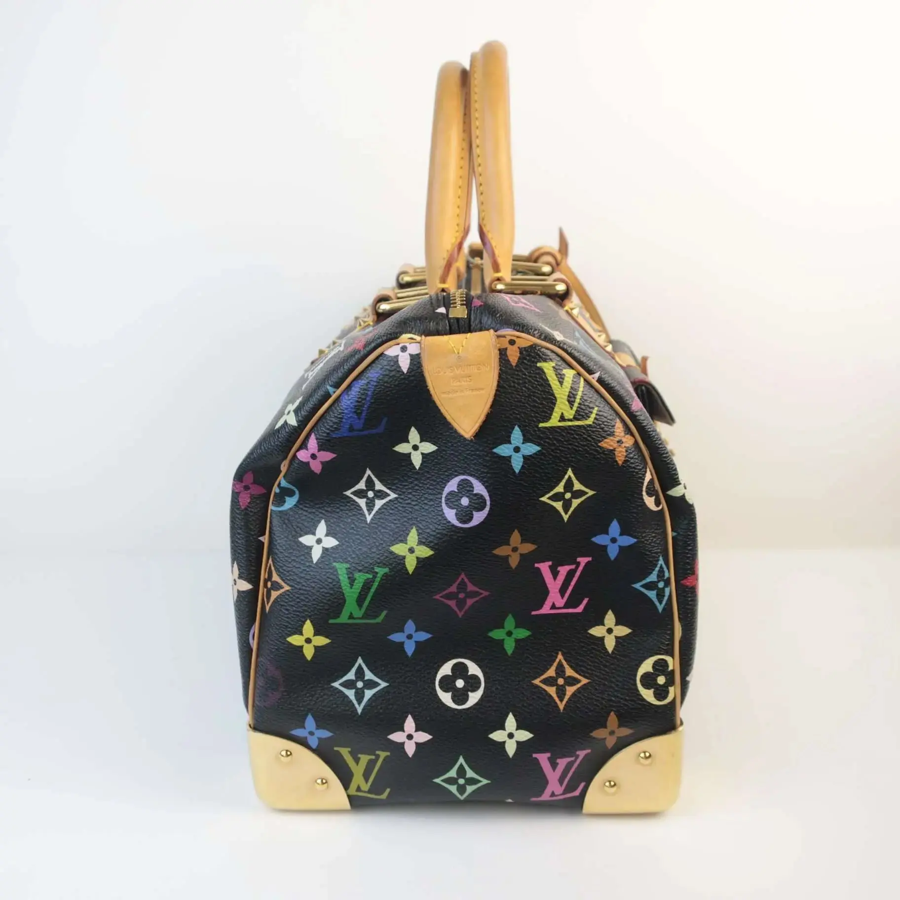 Louis Vuitton Black Multicolore Speedy 30 Bag - Image 4