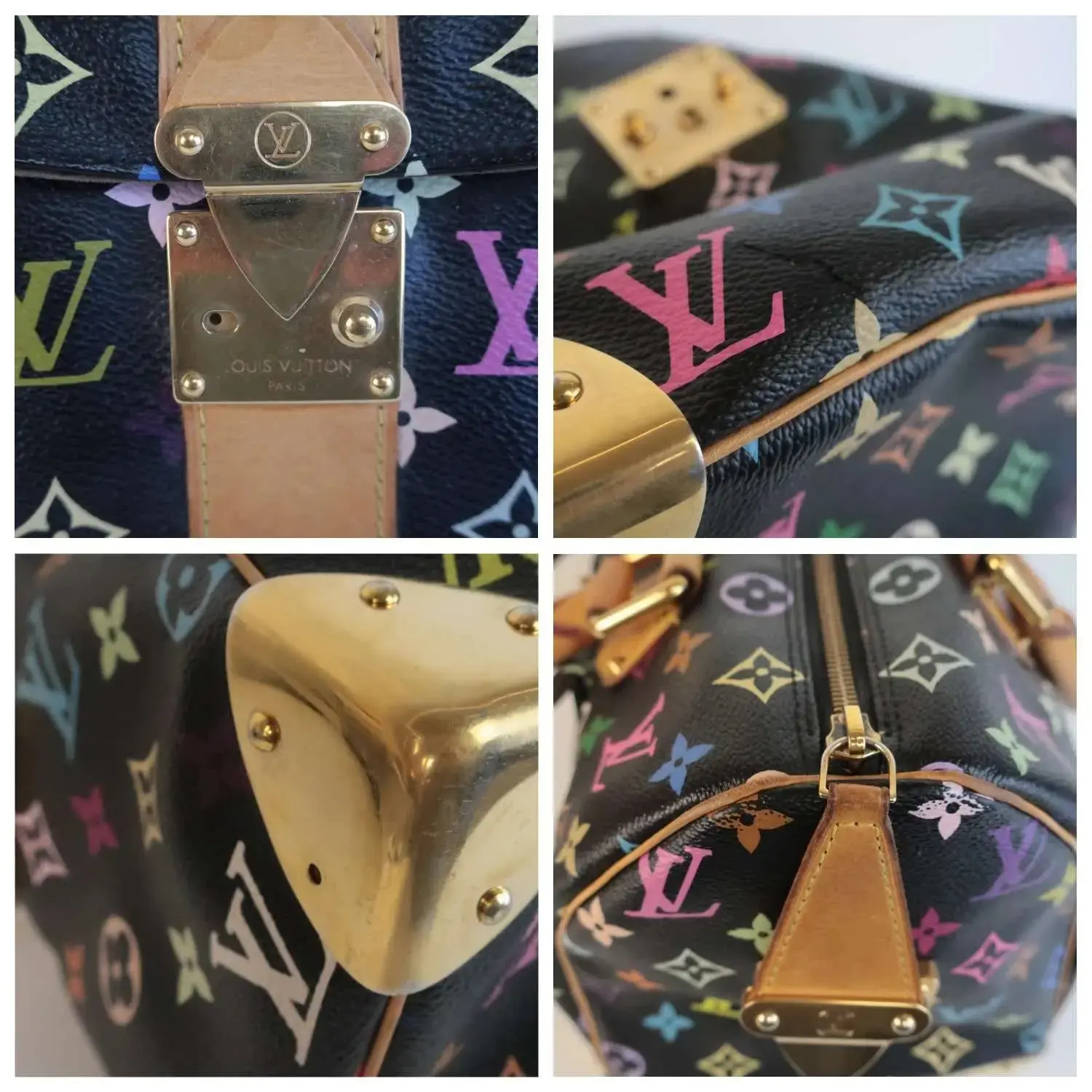 Louis Vuitton Noir Multicolore Speedy 30 Bag - Image 10