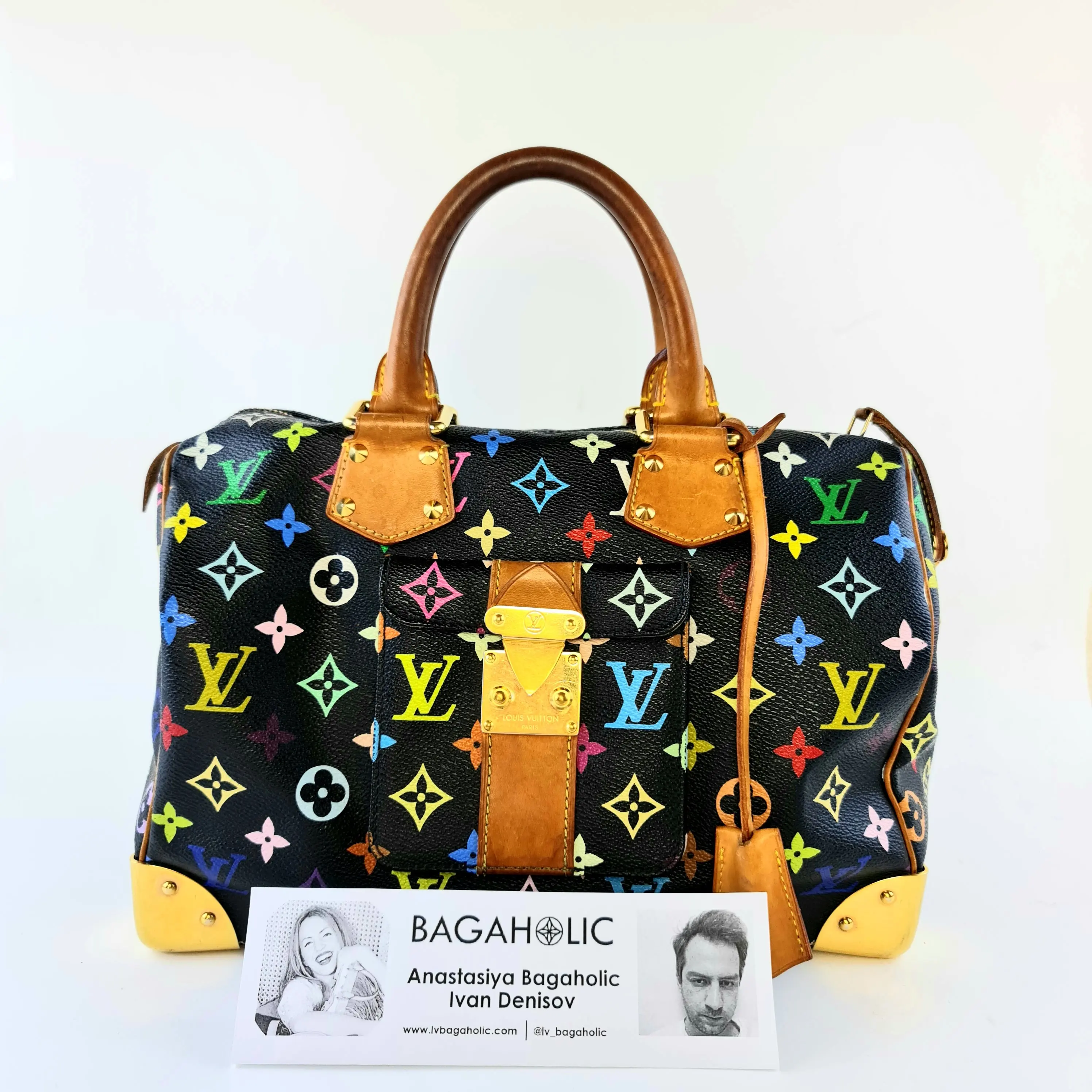 Louis Vuitton Multicolore Speedy 30 Bag (Black) - Image 3