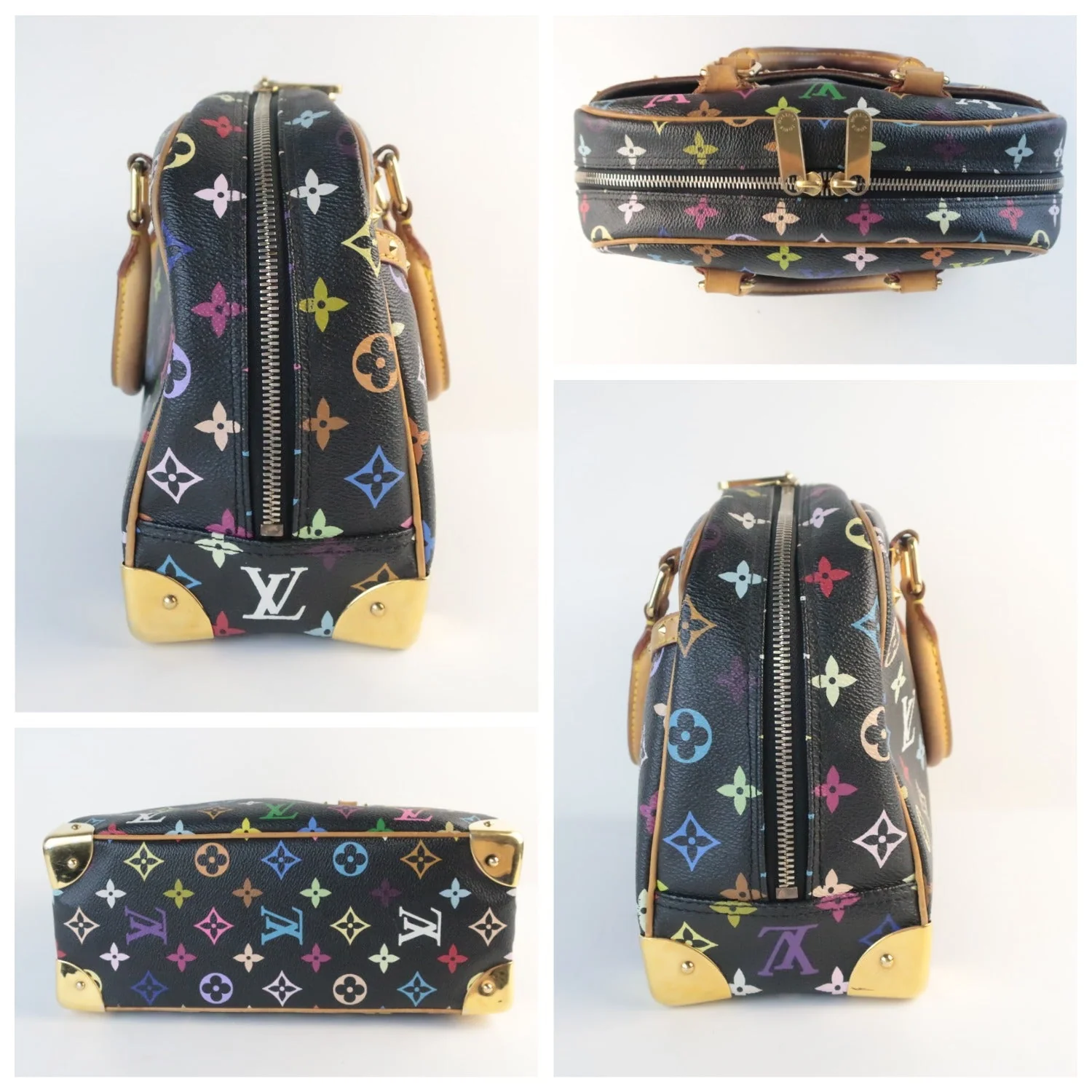 Louis Vuitton Black Monogram Multicolore Trouville Bag - Image 11