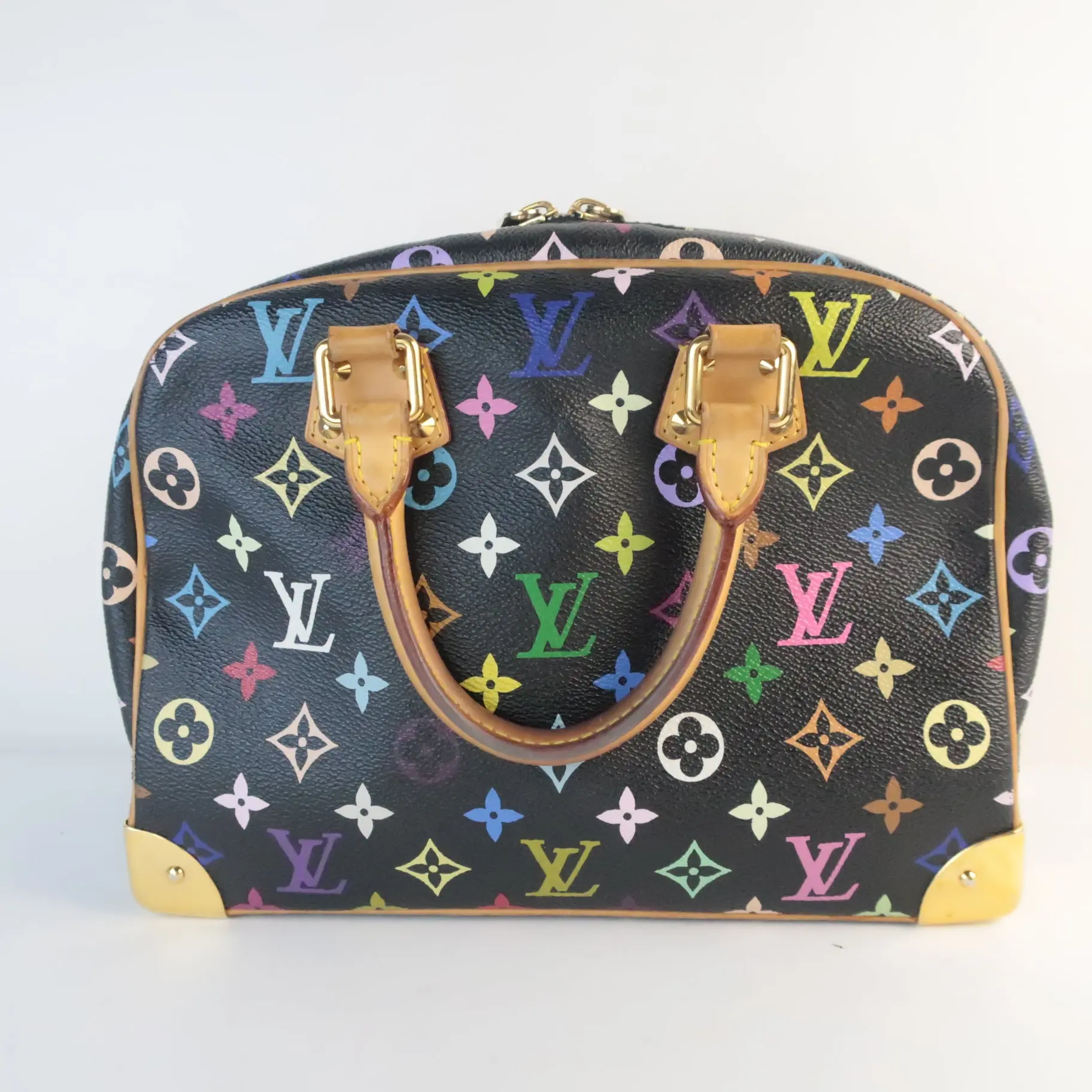 Louis Vuitton Black Monogram Multicolore Trouville Bag - Image 4