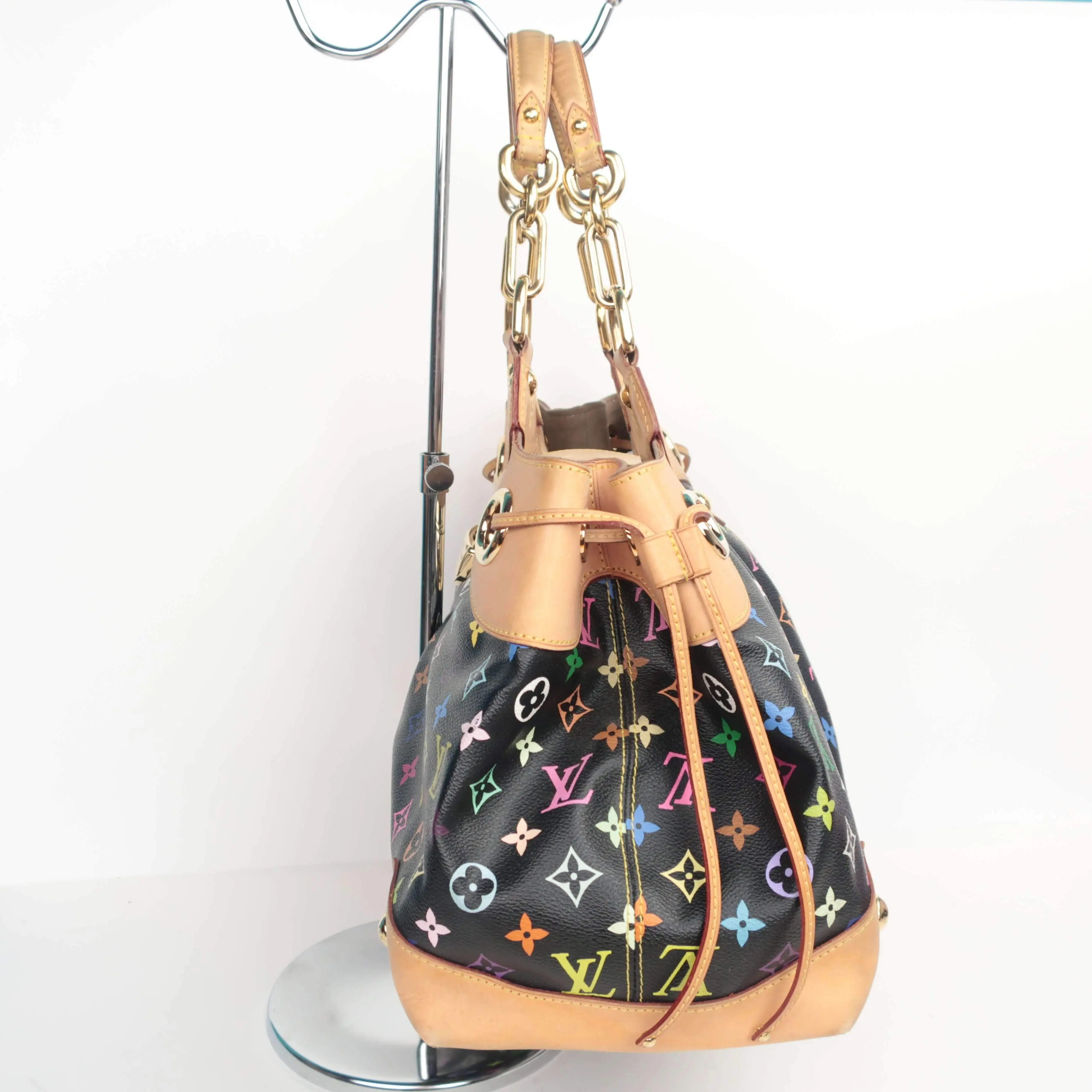 Louis Vuitton Black Monogram Multicolore Ursula Bag - Image 4