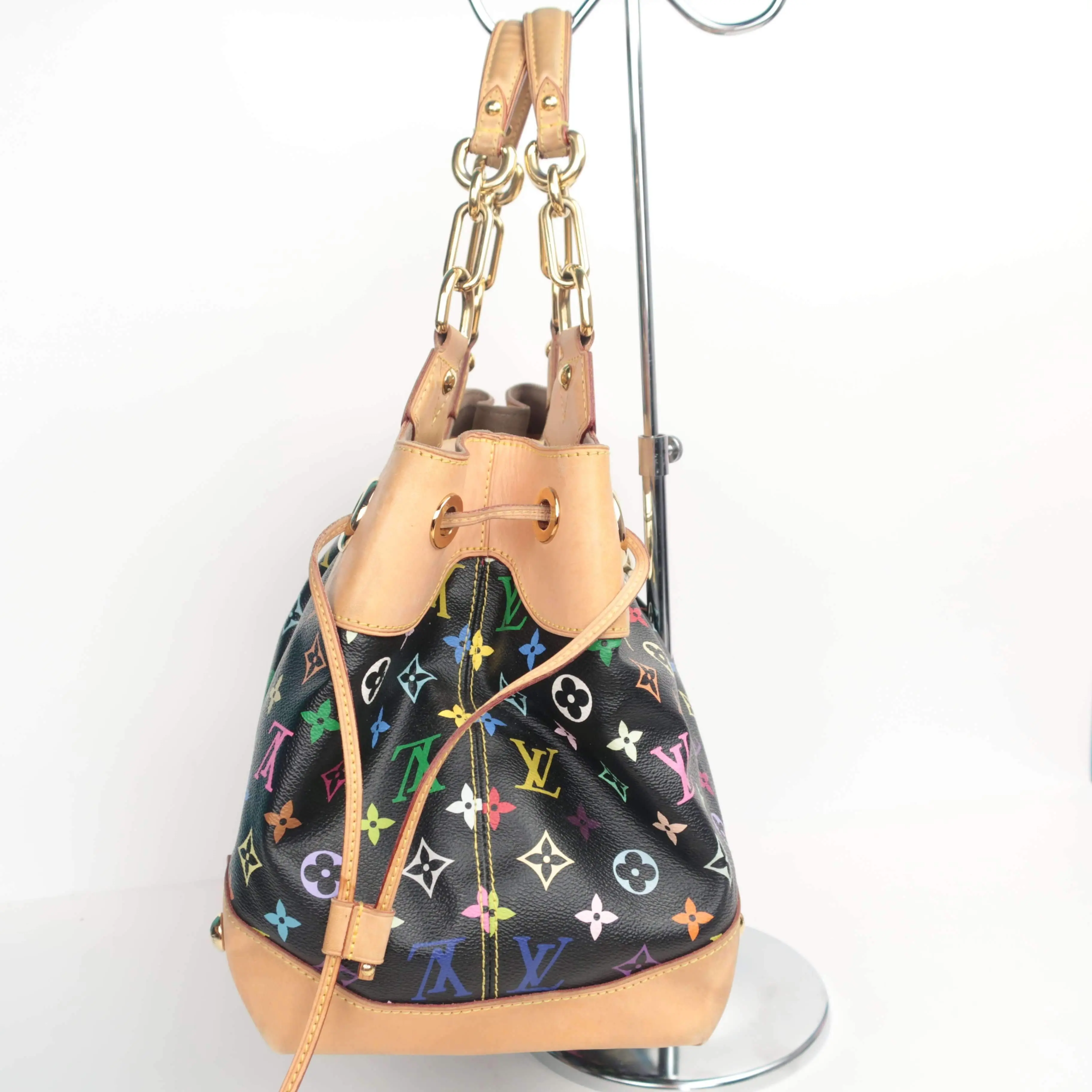 Louis Vuitton Black Monogram Multicolore Ursula Bag - Image 5