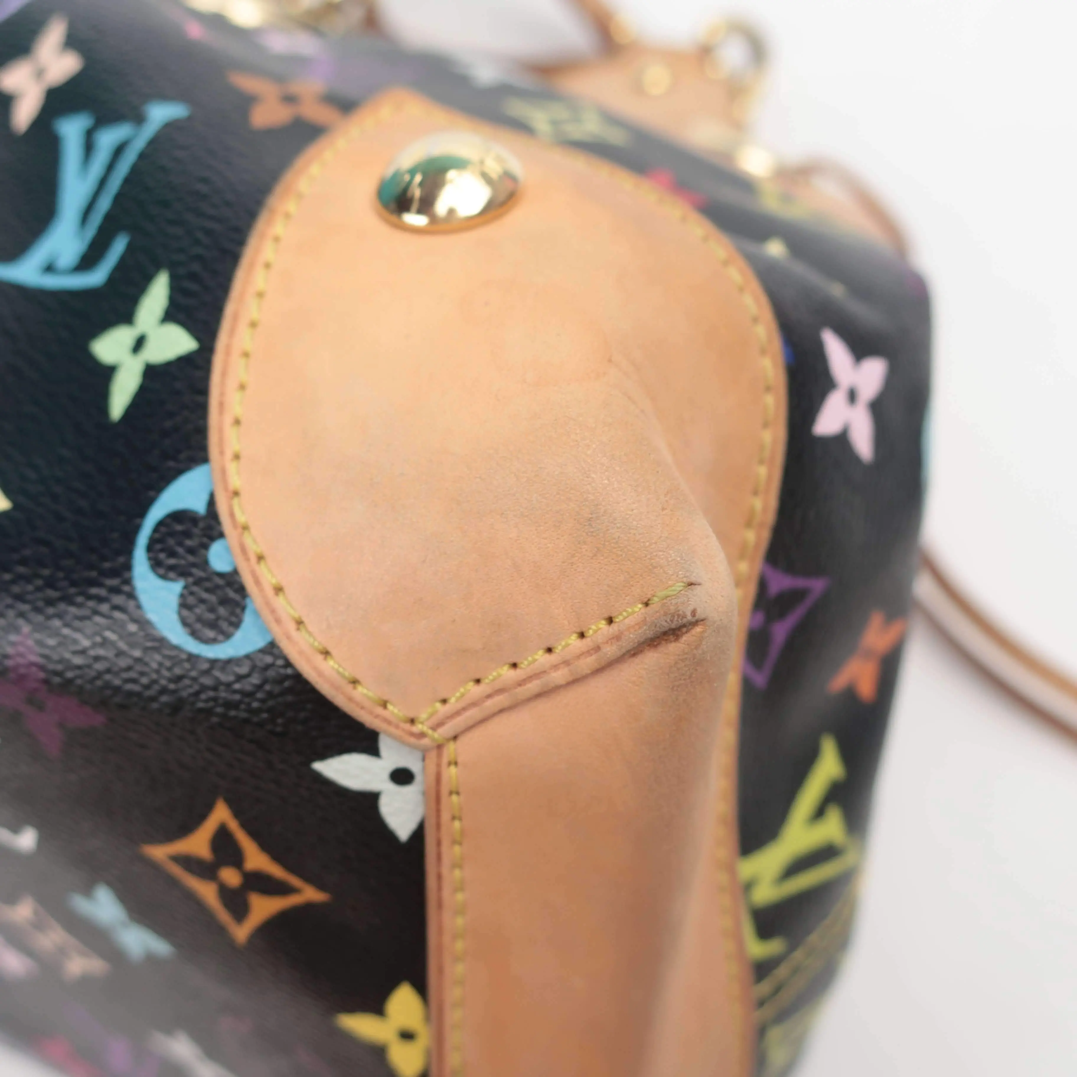 Louis Vuitton Black Monogram Multicolore Ursula Bag - Image 7