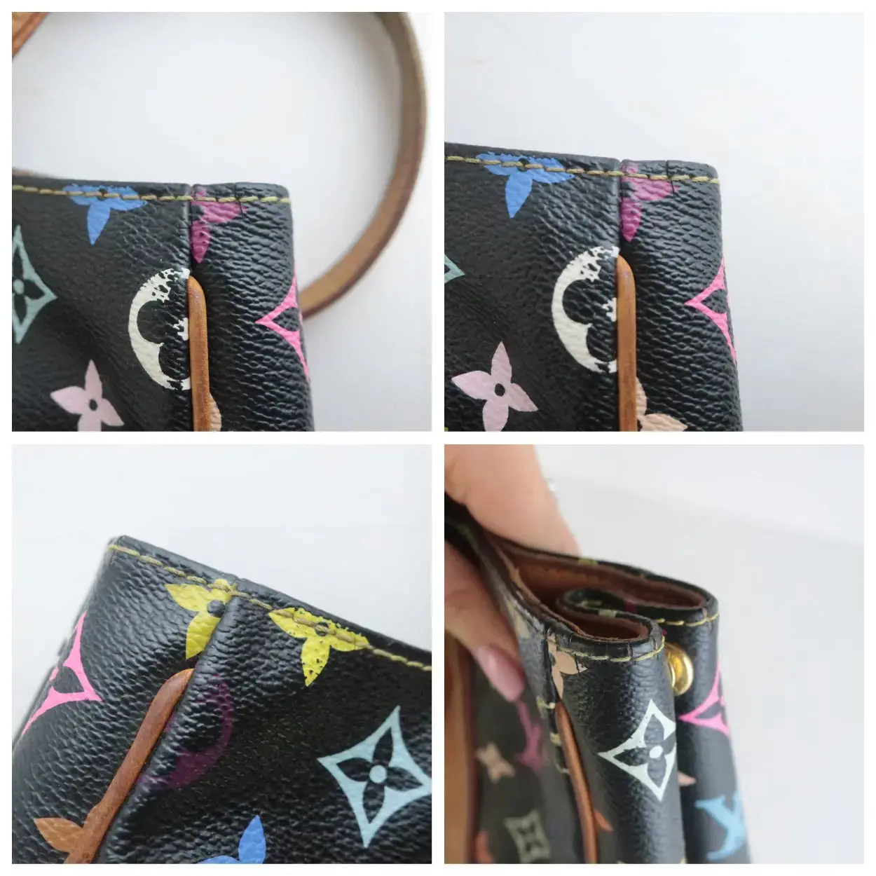 Louis Vuitton Black Multicolor Aurelia MM Tote Bag - Image 10
