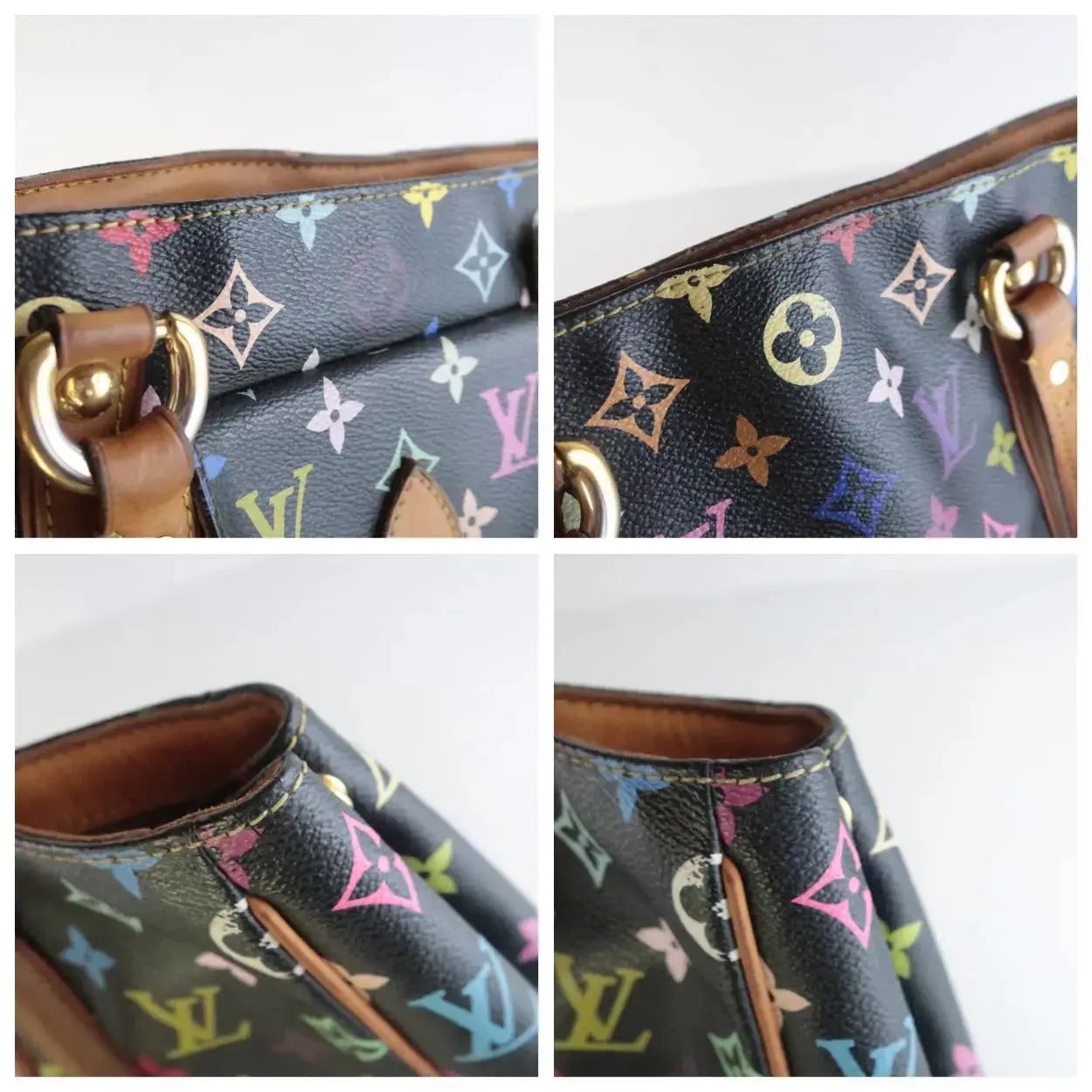 Louis Vuitton Black Multicolor Aurelia MM Tote Bag - Image 12
