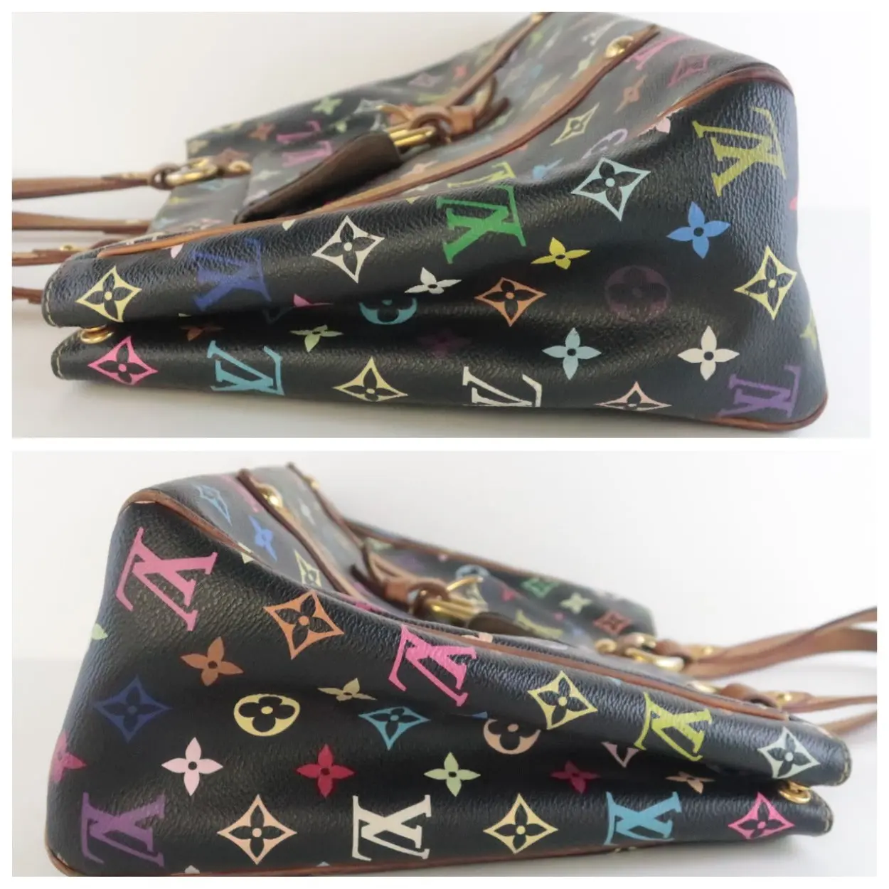 Louis Vuitton Black Multicolor Aurelia MM Tote Bag - Image 16