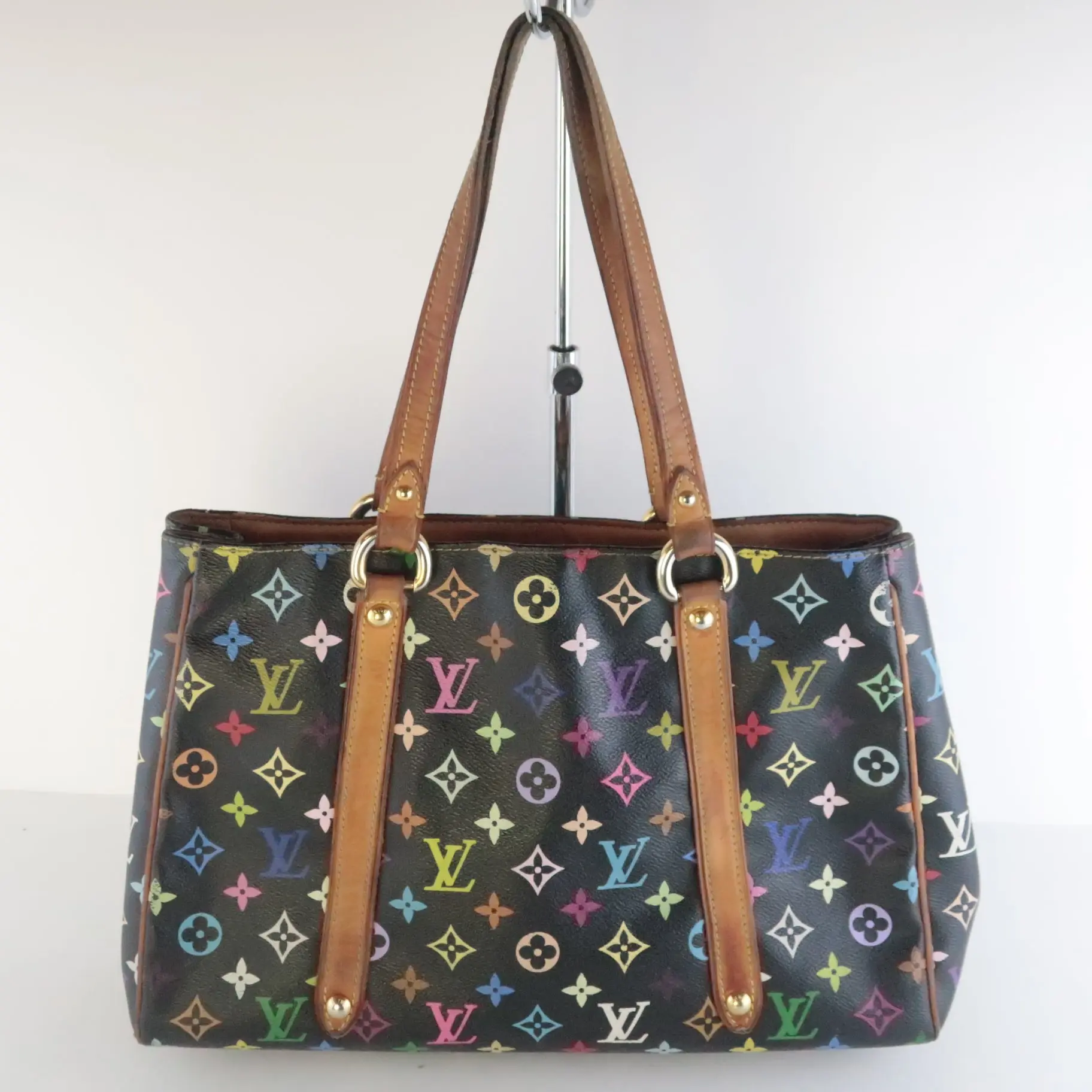 Louis Vuitton Black Multicolor Aurelia MM Tote Bag - Image 5