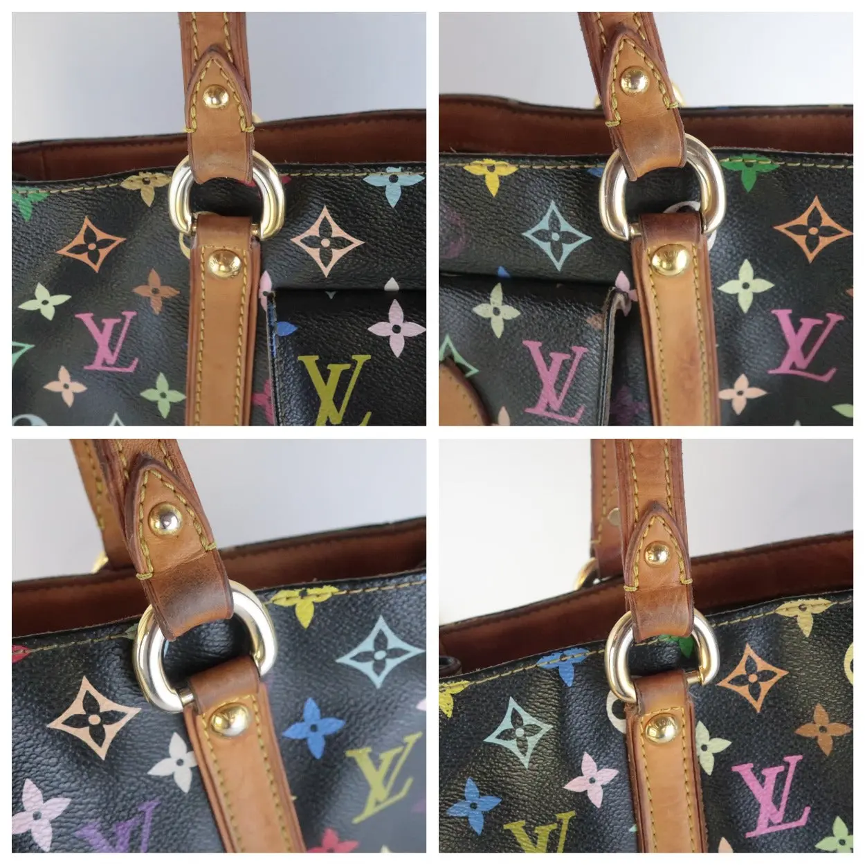 Louis Vuitton Black Multicolor Aurelia MM Tote Bag - Image 9