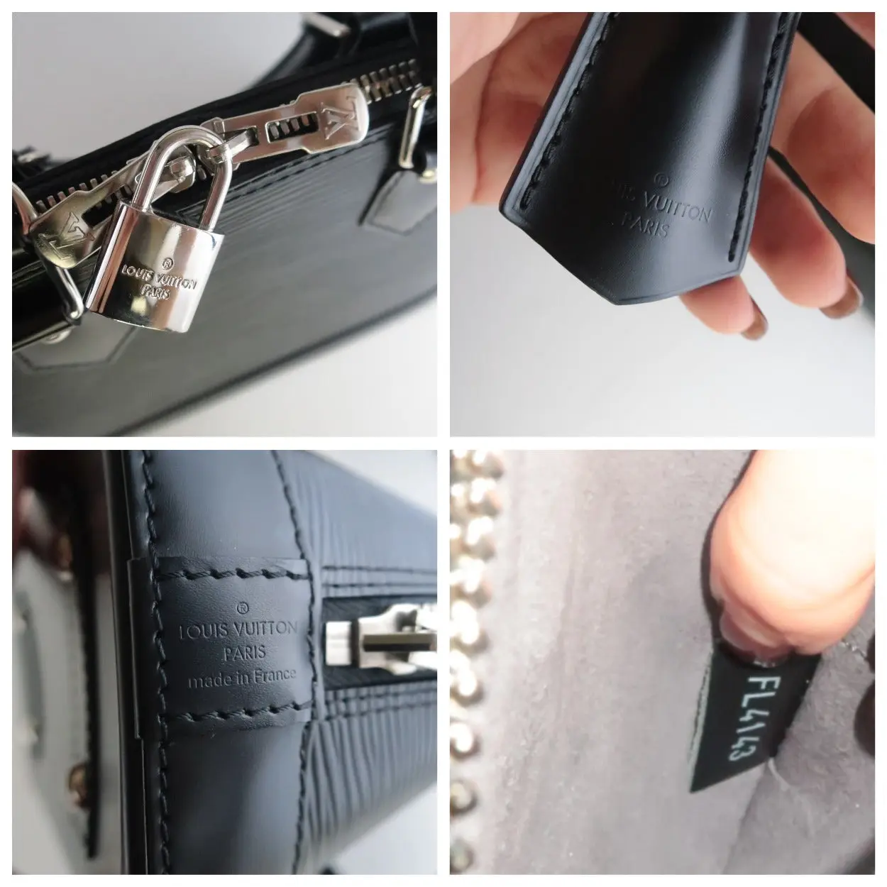 Louis Vuitton Black Noir Epi Alma BB Crossbody Bag - Image 13