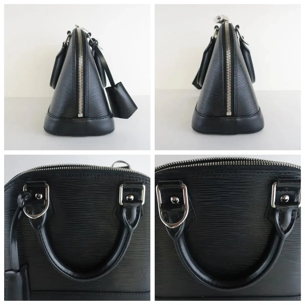 Louis Vuitton Black Noir Epi Alma BB Crossbody Bag - Image 14