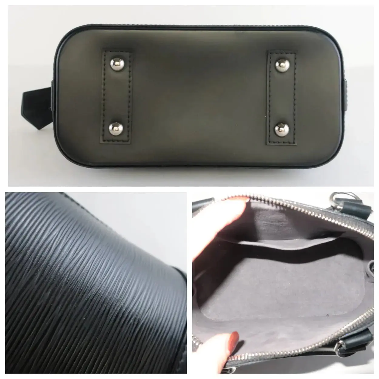 Louis Vuitton Black Noir Epi Alma BB Crossbody Bag - Image 16