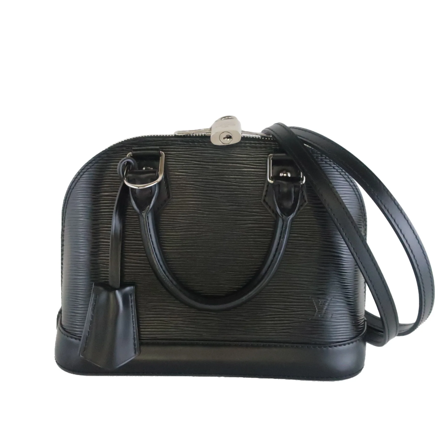 Louis Vuitton Black Noir Epi Alma BB Crossbody Bag - Image 2