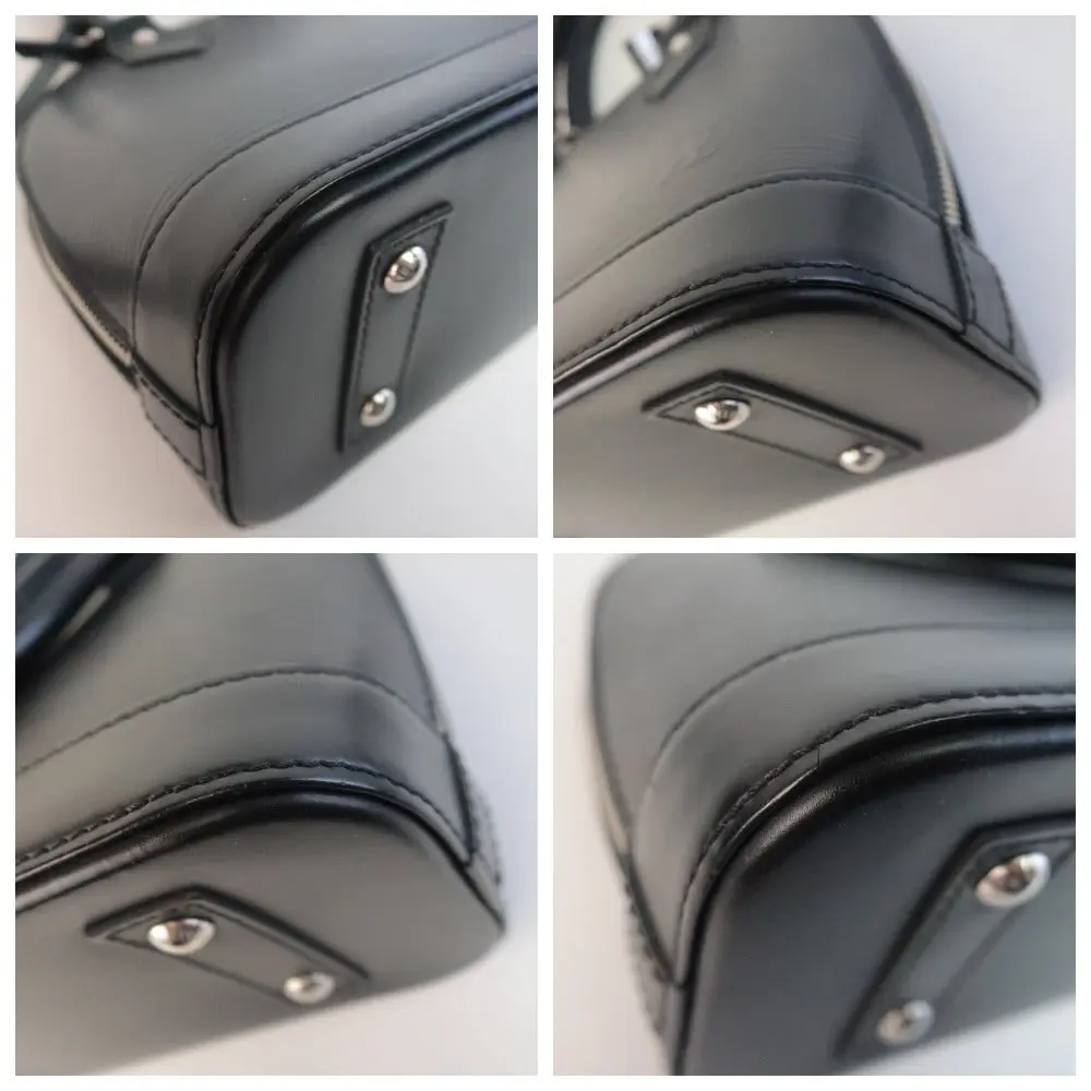Louis Vuitton Black Noir Epi Alma BB Crossbody Bag - Image 10