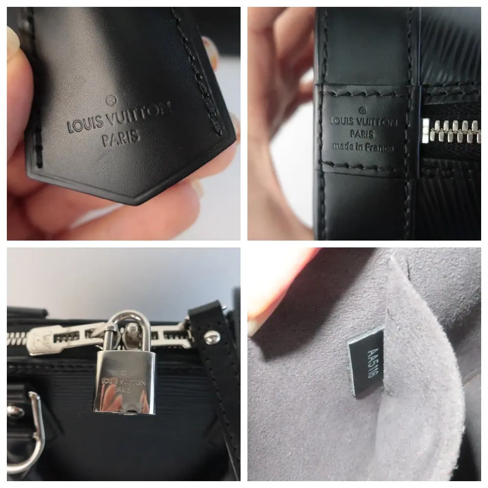 Louis Vuitton Black Noir Epi Alma BB Crossbody Bag - Image 7