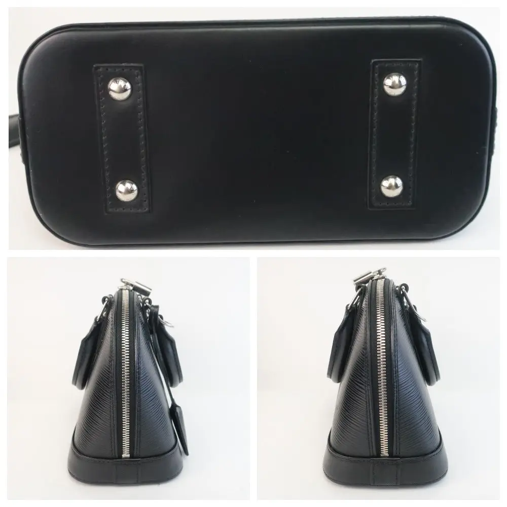 Louis Vuitton Black Noir Epi Alma BB Crossbody Bag - Image 8