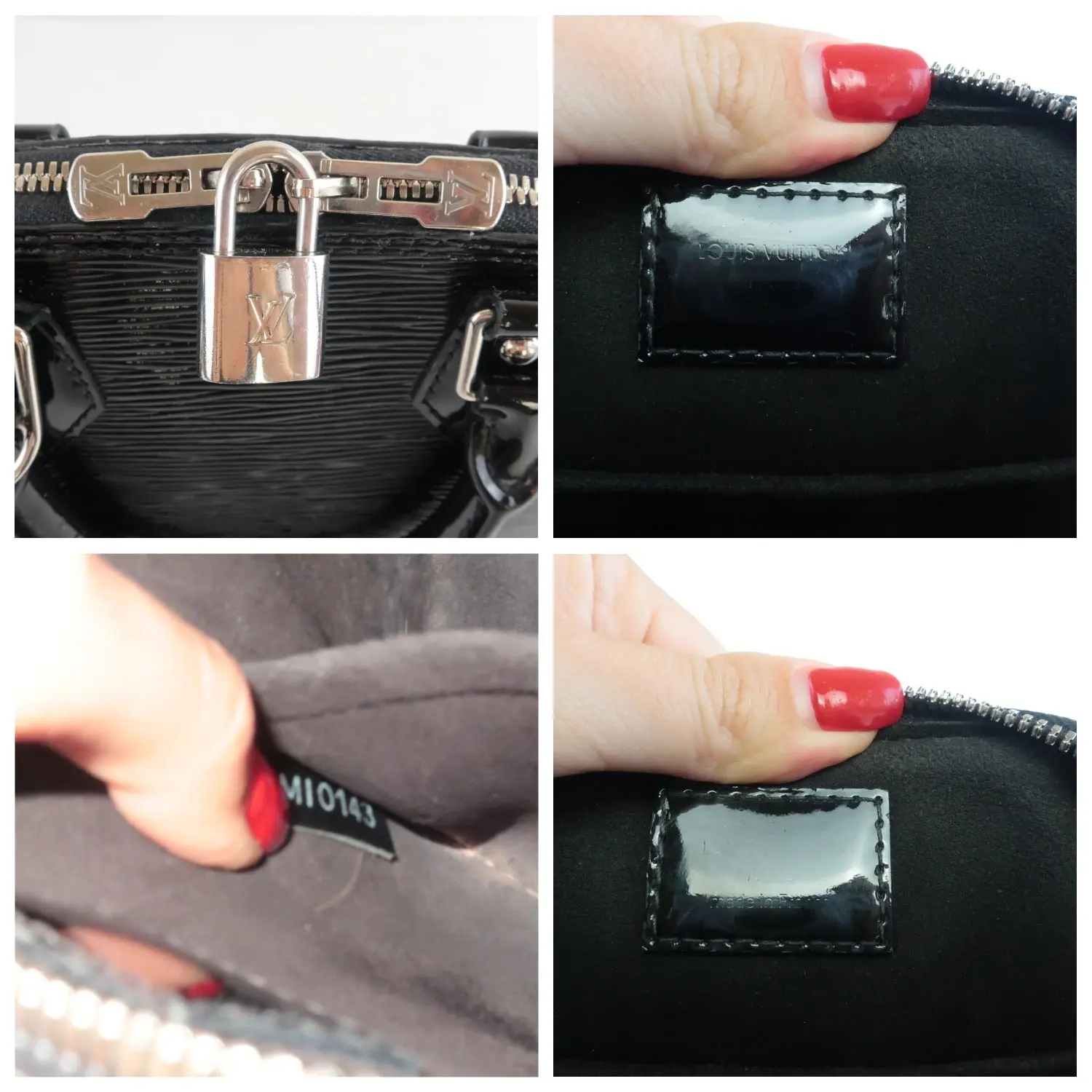Louis Vuitton Black Noir Epi Electric Alma BB Bag - Image 11