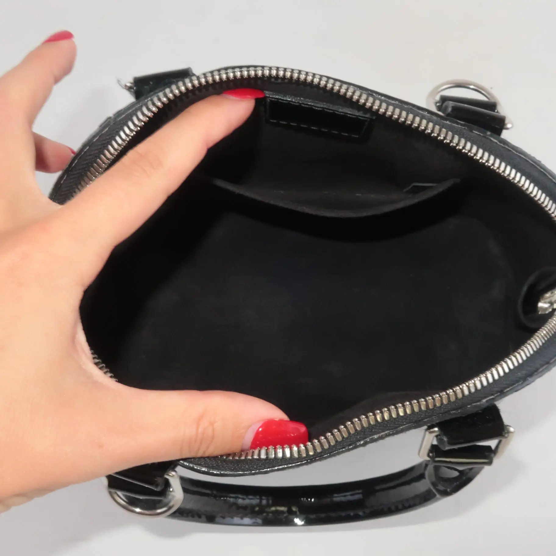 Louis Vuitton Black Noir Epi Electric Alma BB Bag - Image 12