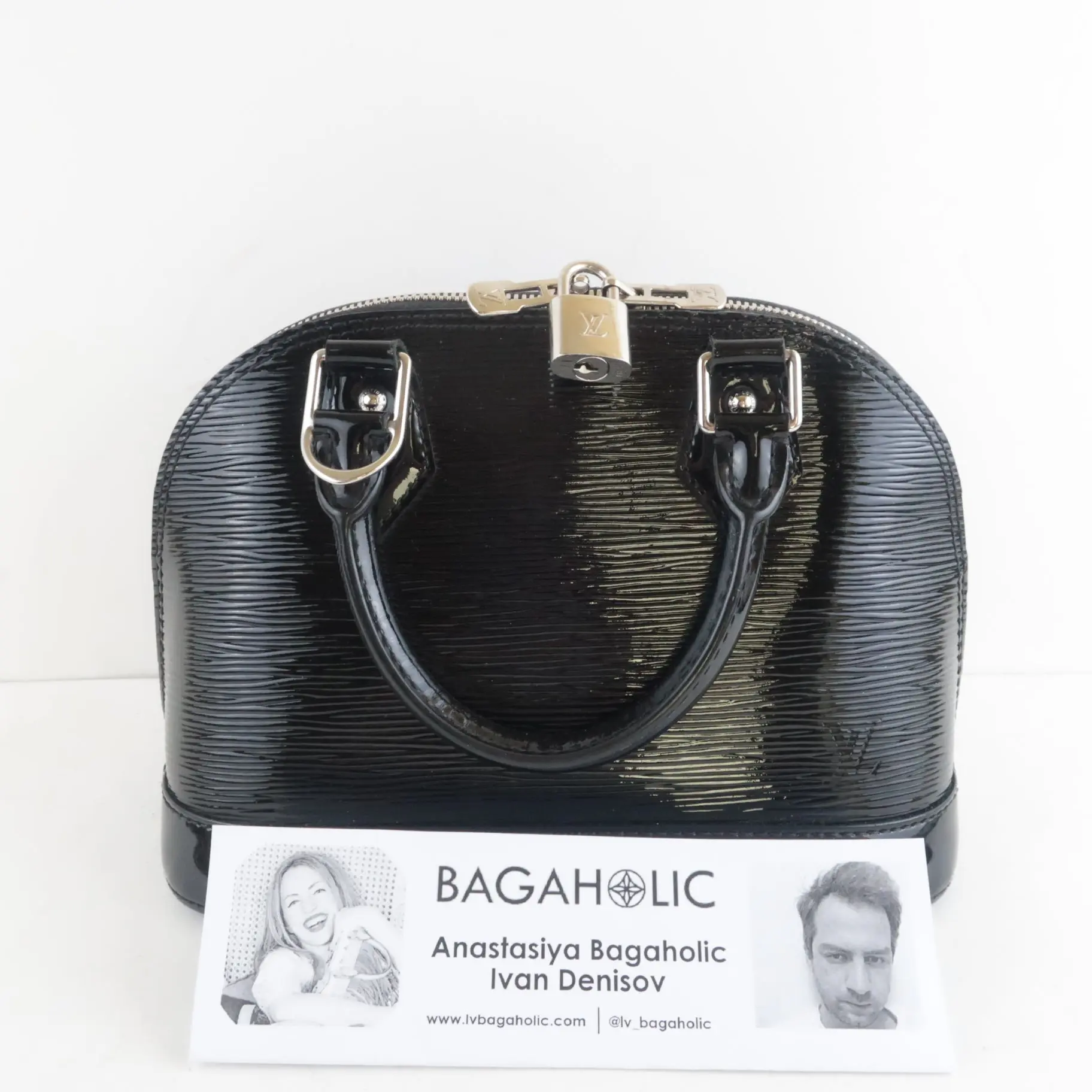 Louis Vuitton Black Noir Epi Electric Alma BB Bag - Image 3
