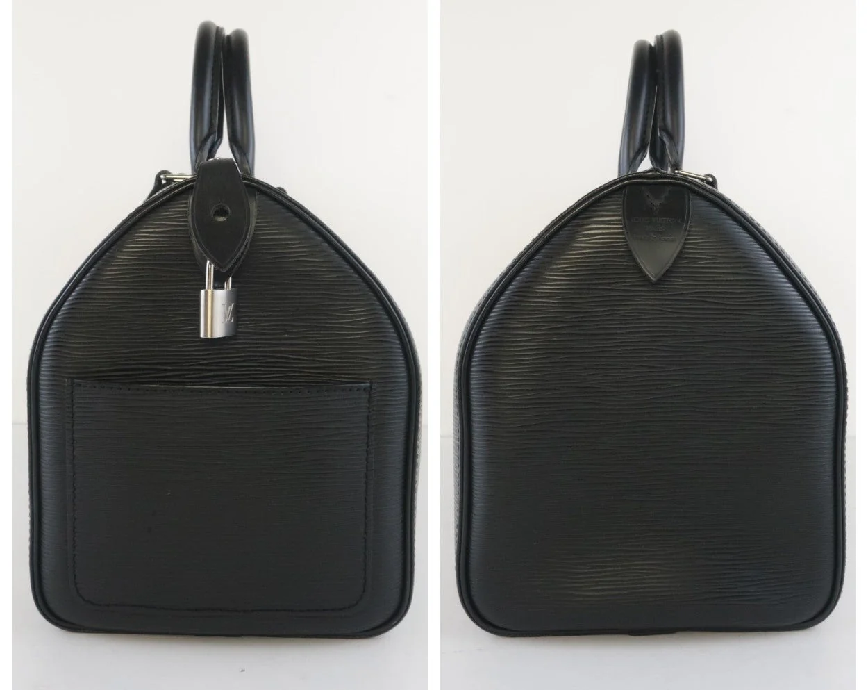 Louis Vuitton Black Epi Speedy 35 Handbag - Image 6