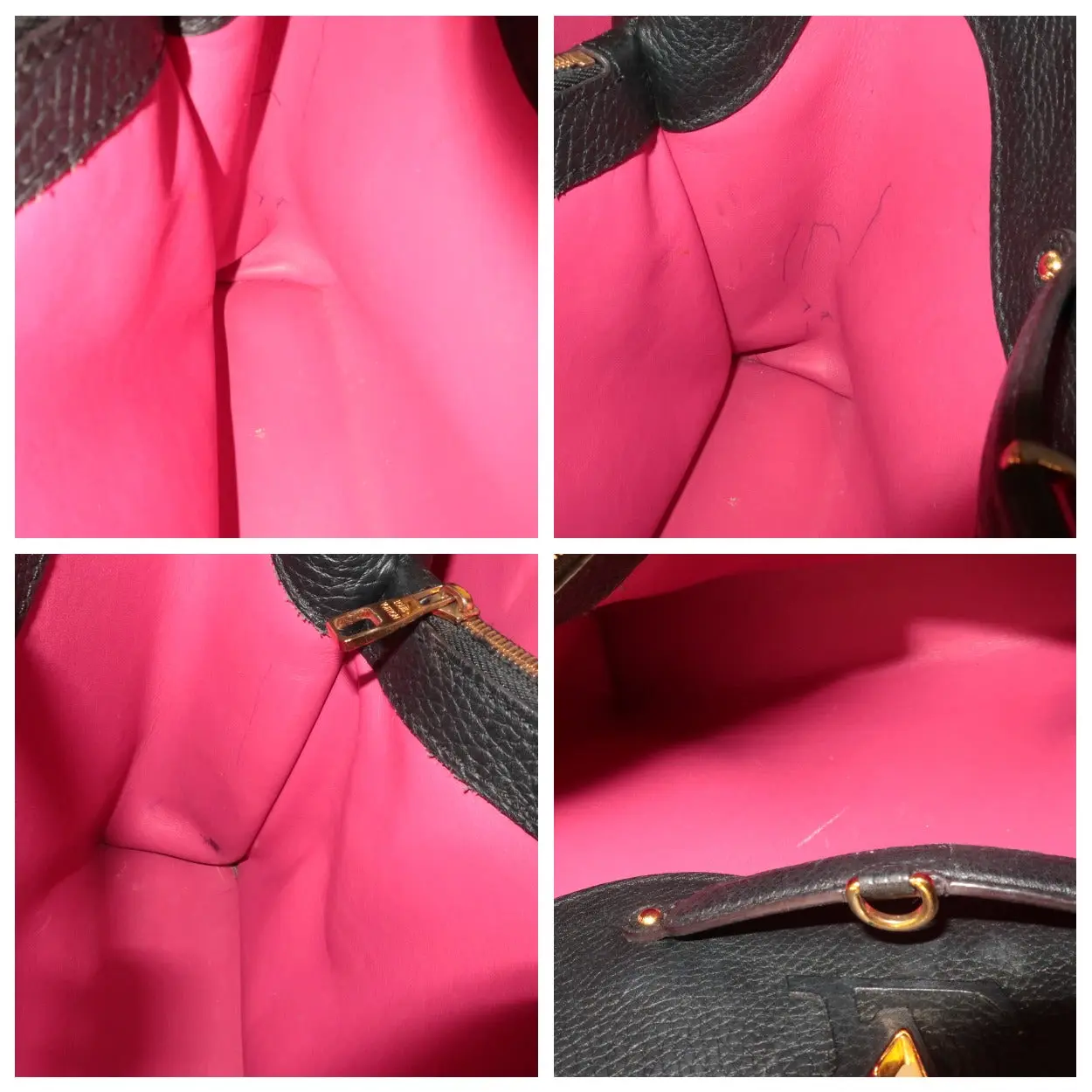 Louis Vuitton Noir Taurillion Leather Capucines MM Bag - Image 11