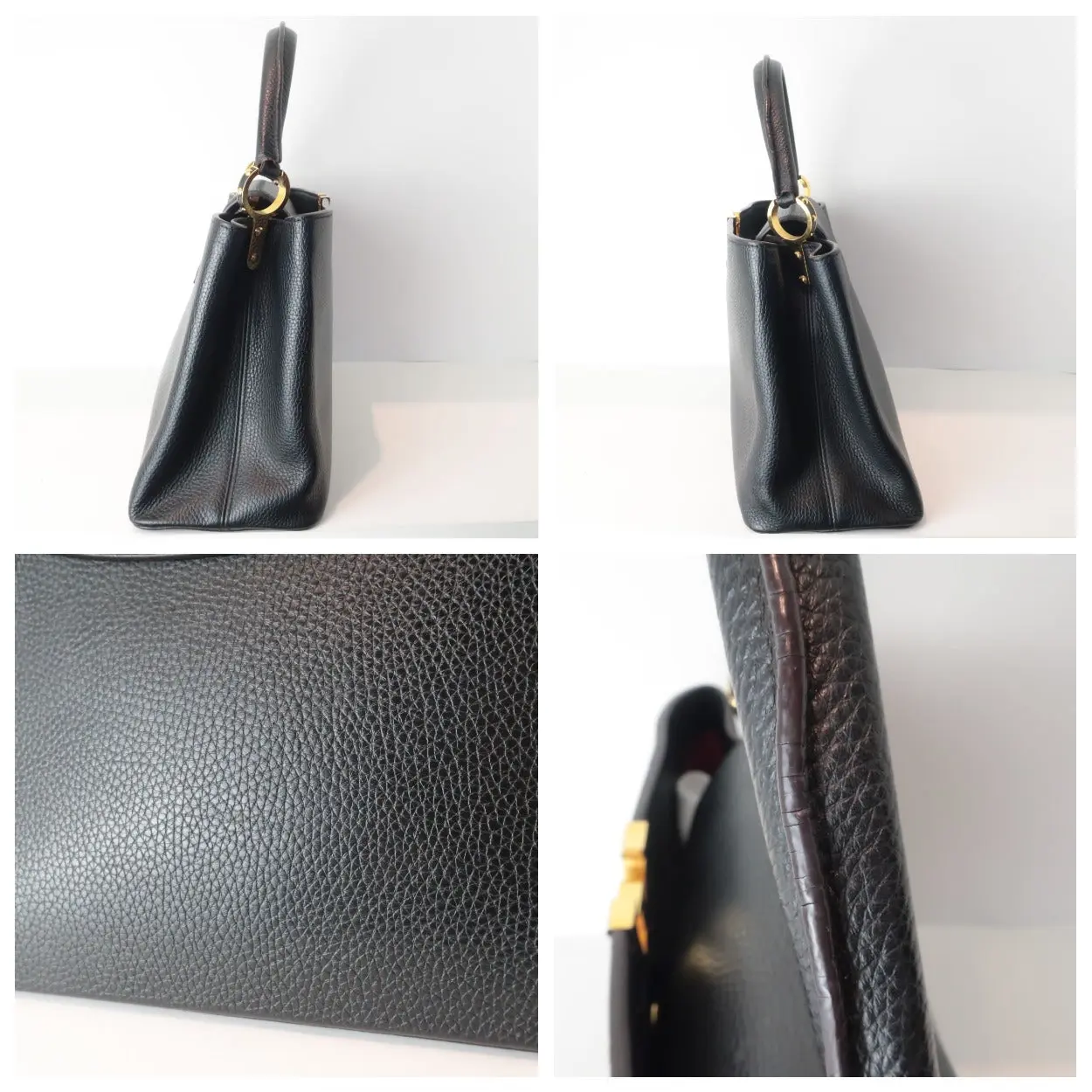 Louis Vuitton Noir Taurillion Leather Capucines MM Bag - Image 17
