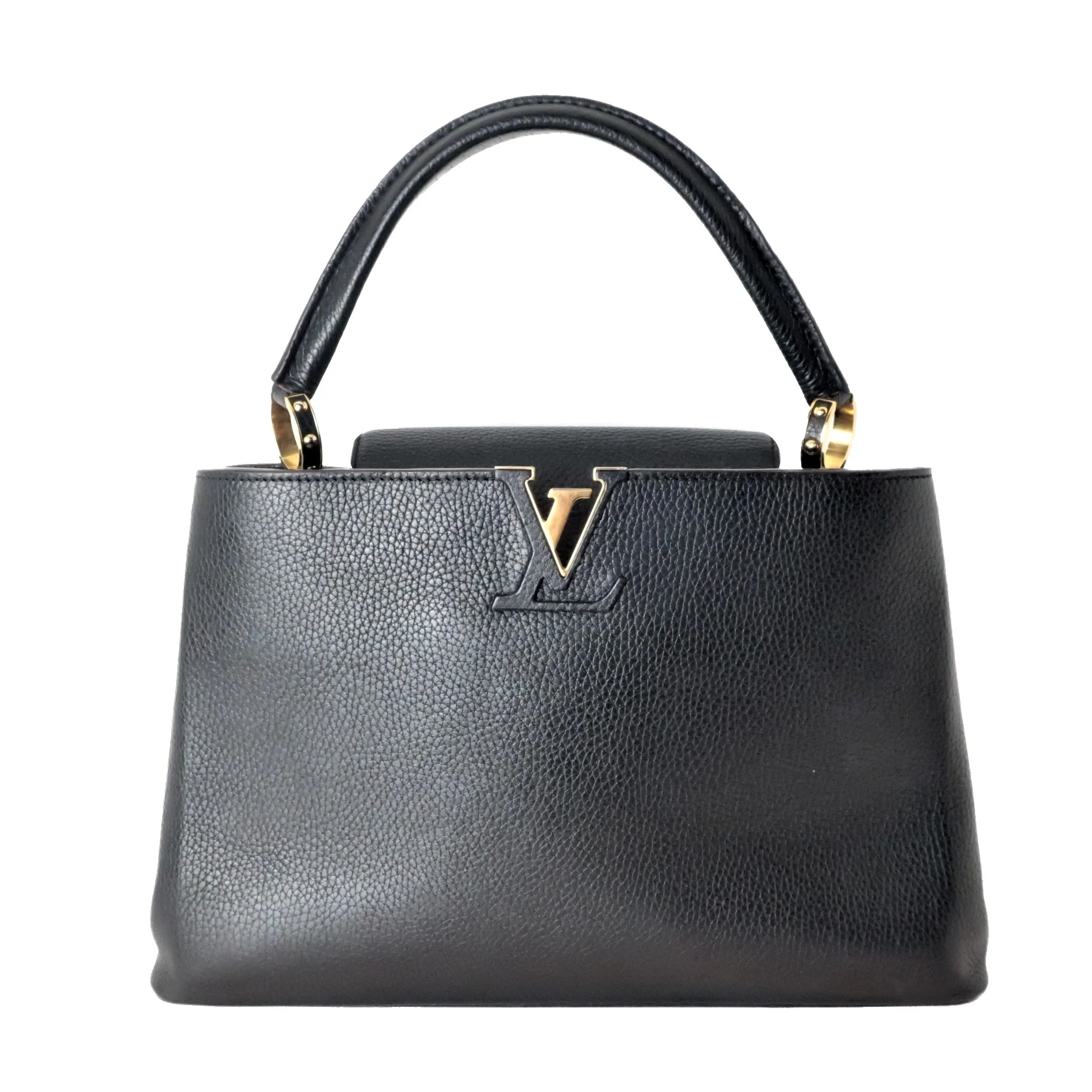 Louis Vuitton Noir Taurillion Leather Capucines MM Bag - Image 4