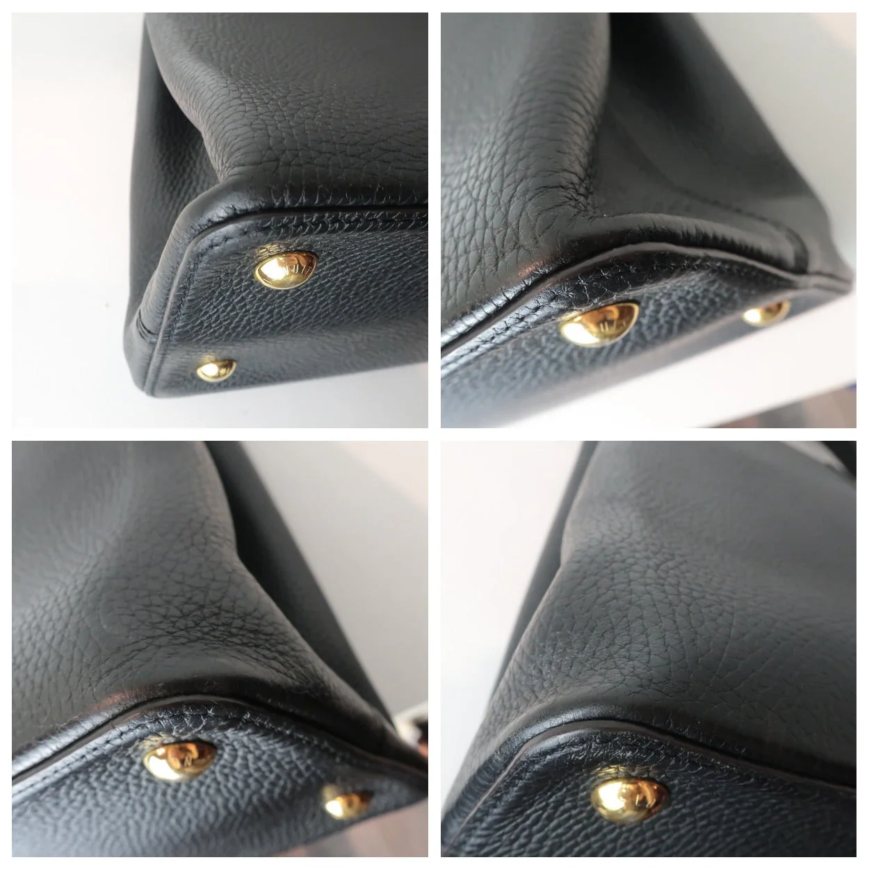 Louis Vuitton Noir Taurillion Leather Capucines MM Bag - Image 7