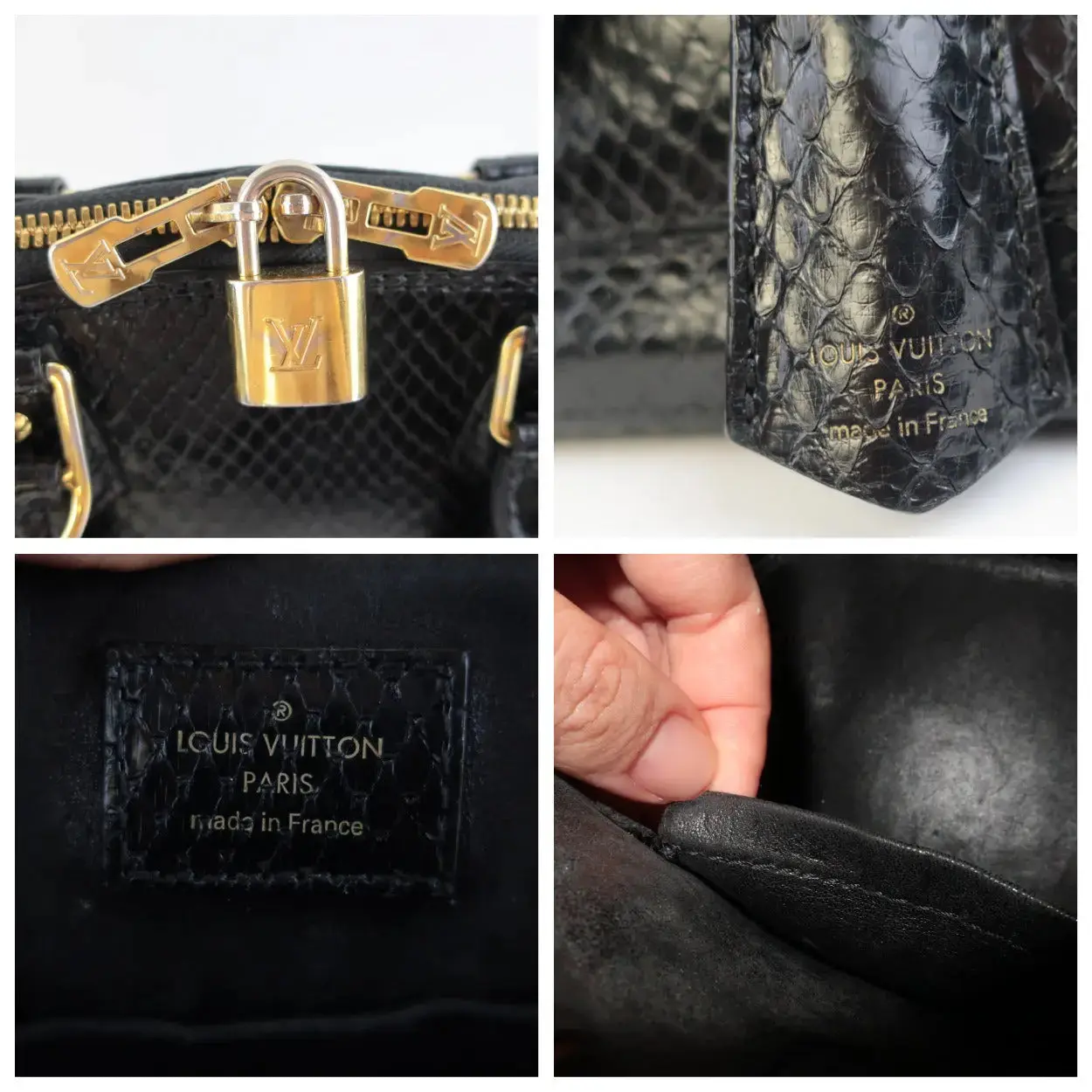 Louis Vuitton Black Python Alma BB Crossbody Bag - Image 7
