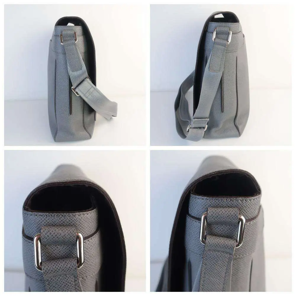 Louis Vuitton Glacier Grey Taiga Roman GM Messenger Bag - Image 10