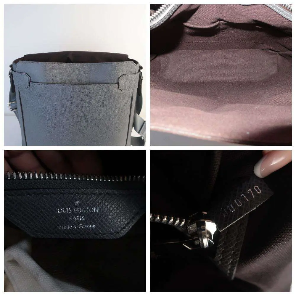 Louis Vuitton Glacier Grey Taiga Roman GM Messenger Bag - Image 11