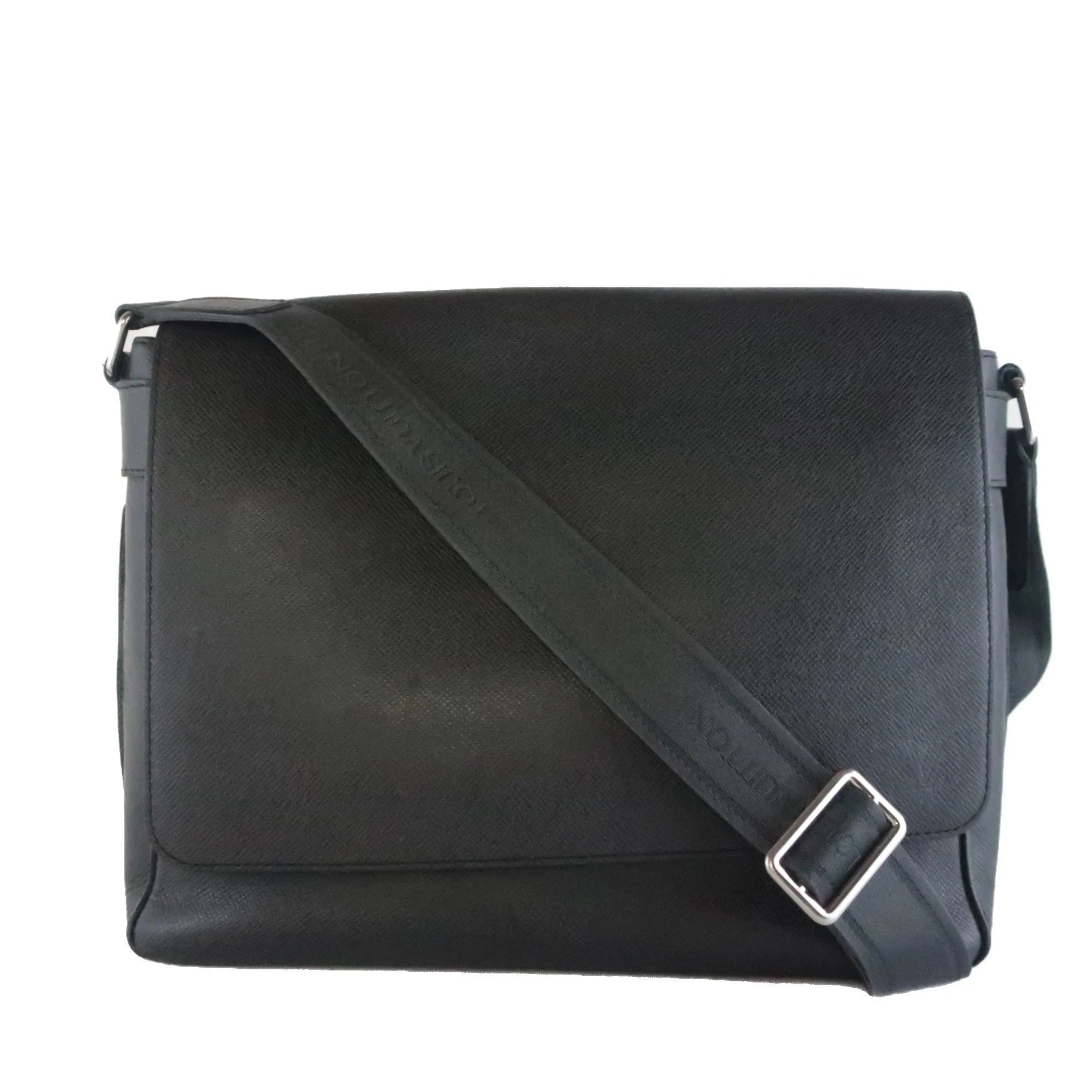 Louis Vuitton Black Taiga Roman MM Messenger Crossbody Bag - Image 2