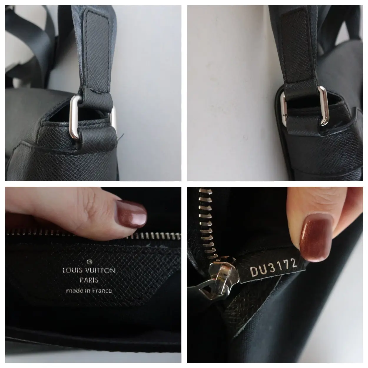 Louis Vuitton Black Taiga Roman MM Messenger Crossbody Bag - Image 8