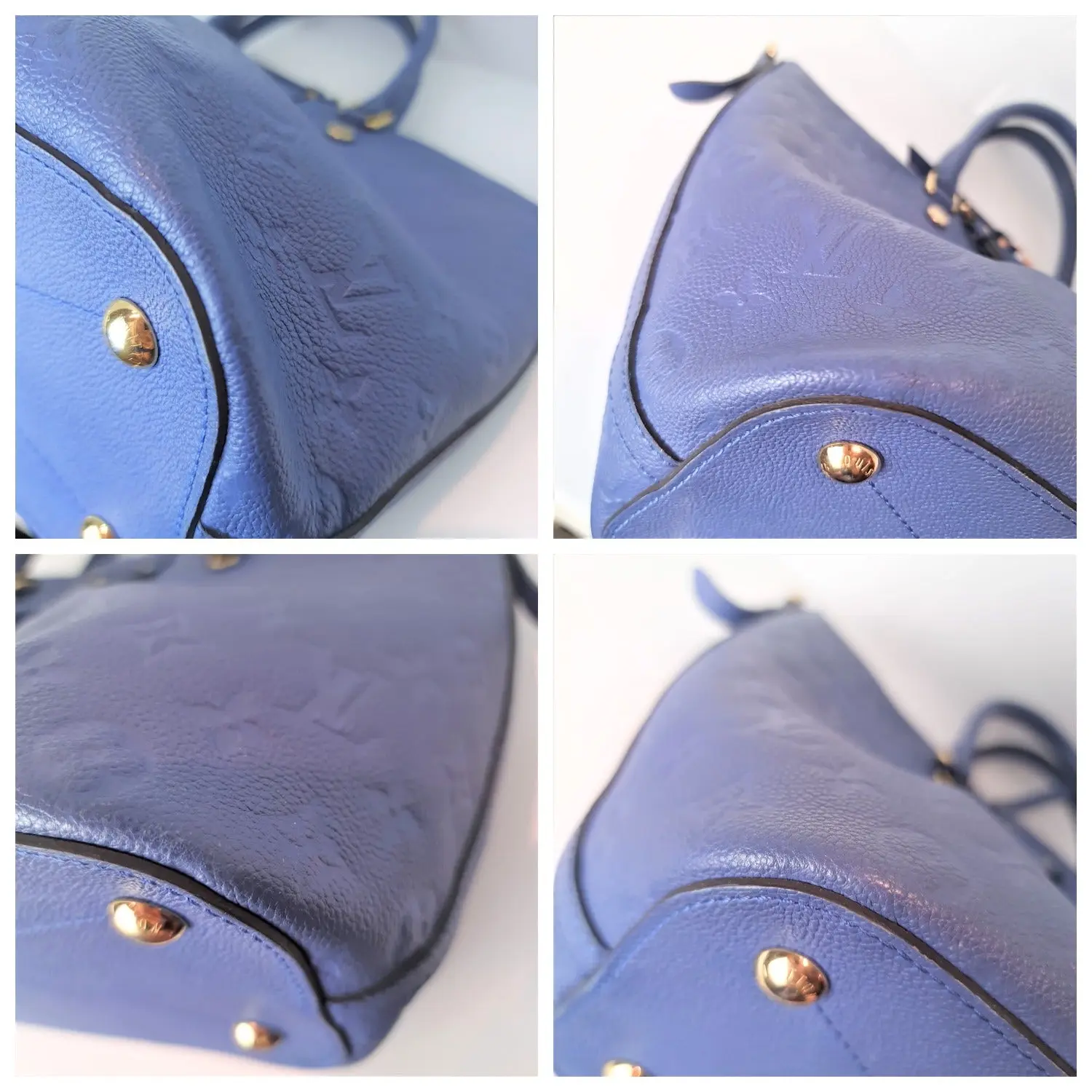 Louis Vuitton Blue Empreinte Leather Mazarine MM Bag - Image 11