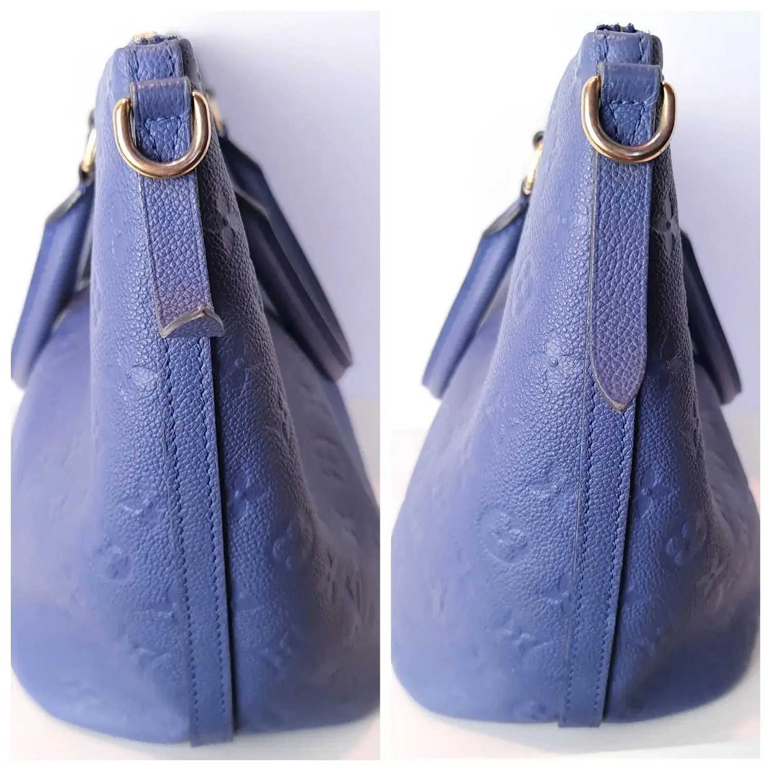 Louis Vuitton Blue Empreinte Leather Mazarine MM Bag - Image 6