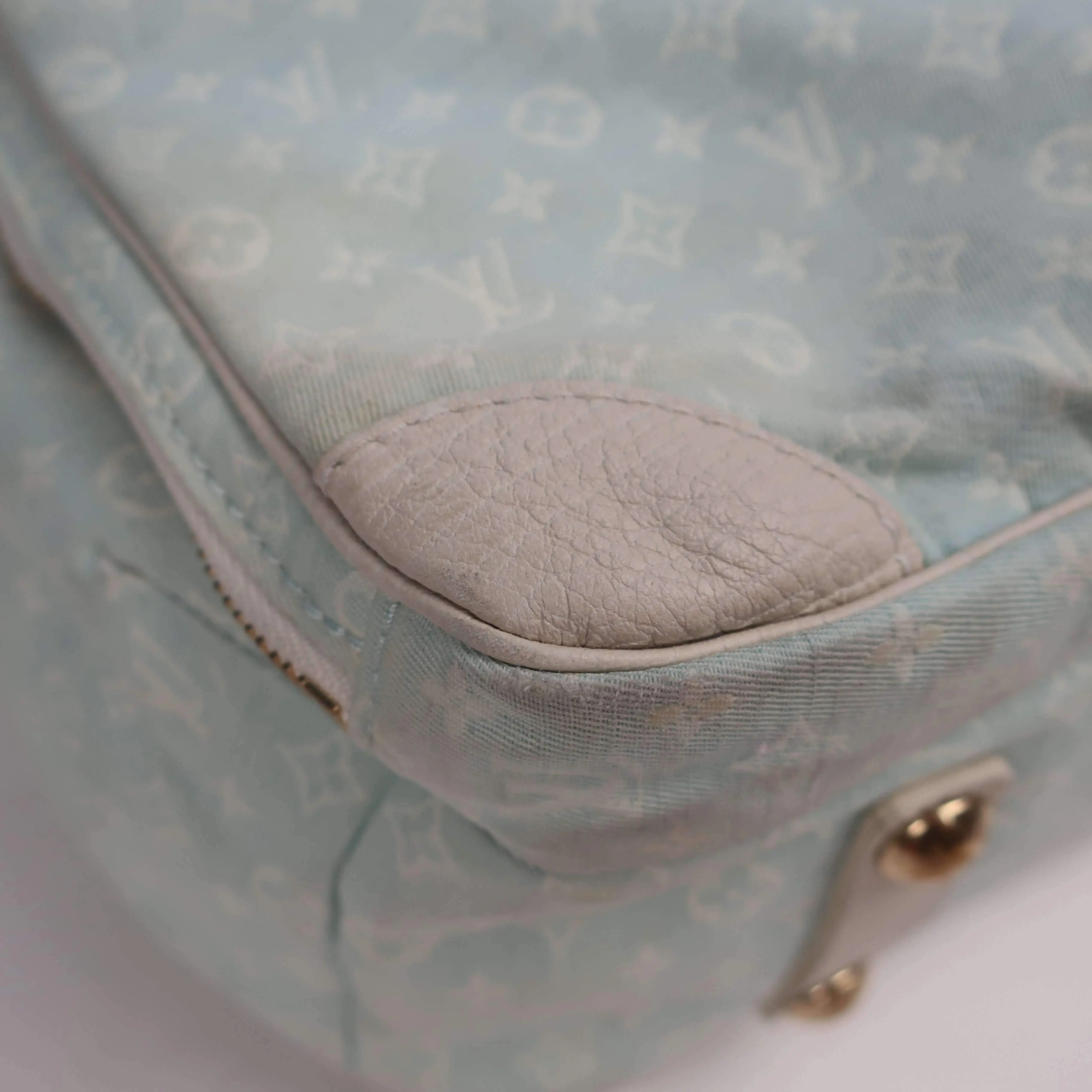 Louis Vuitton Blue Monogram Mini Lin Diaper Bag with diaper board - Image 10
