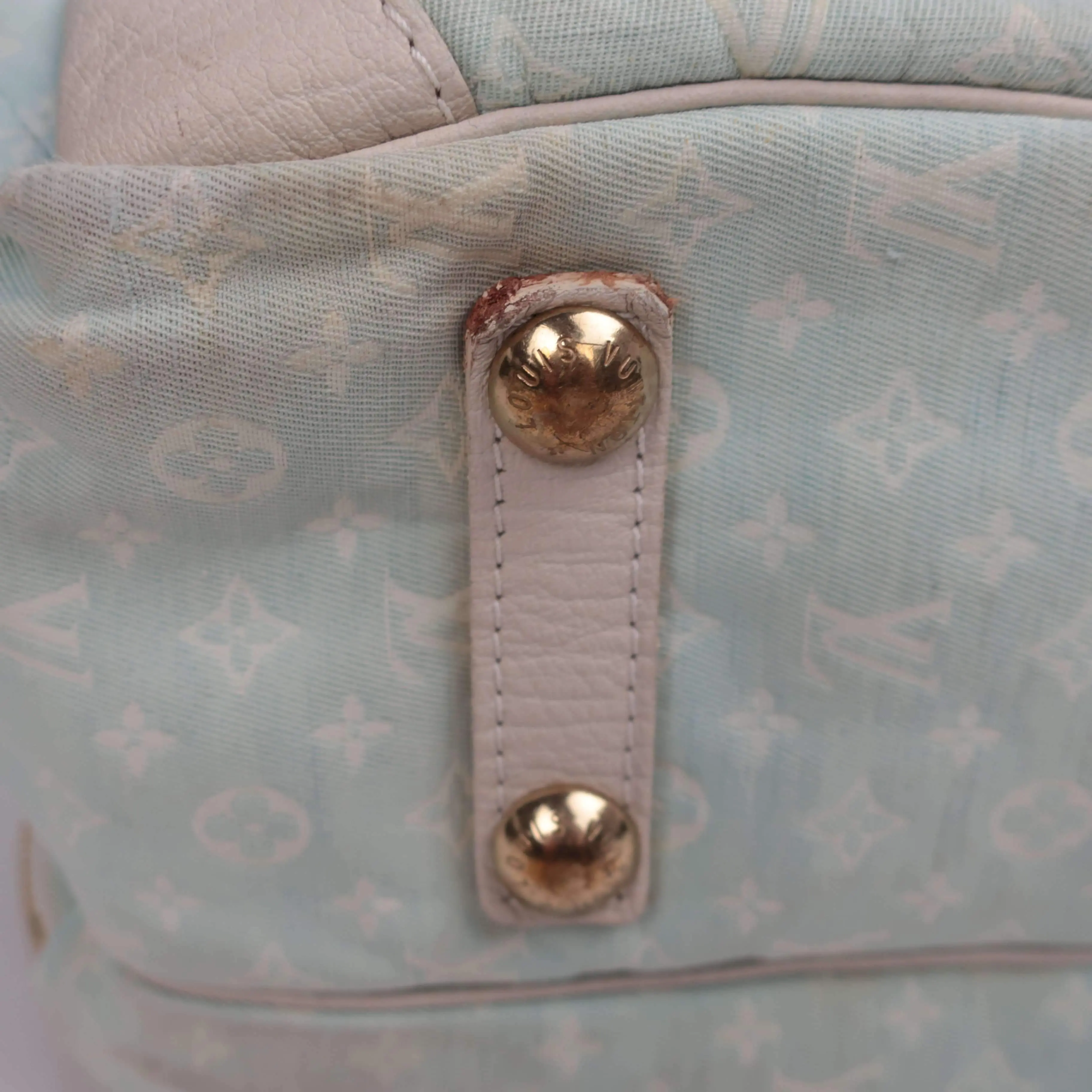 Louis Vuitton Blue Monogram Mini Lin Diaper Bag with diaper board - Image 13