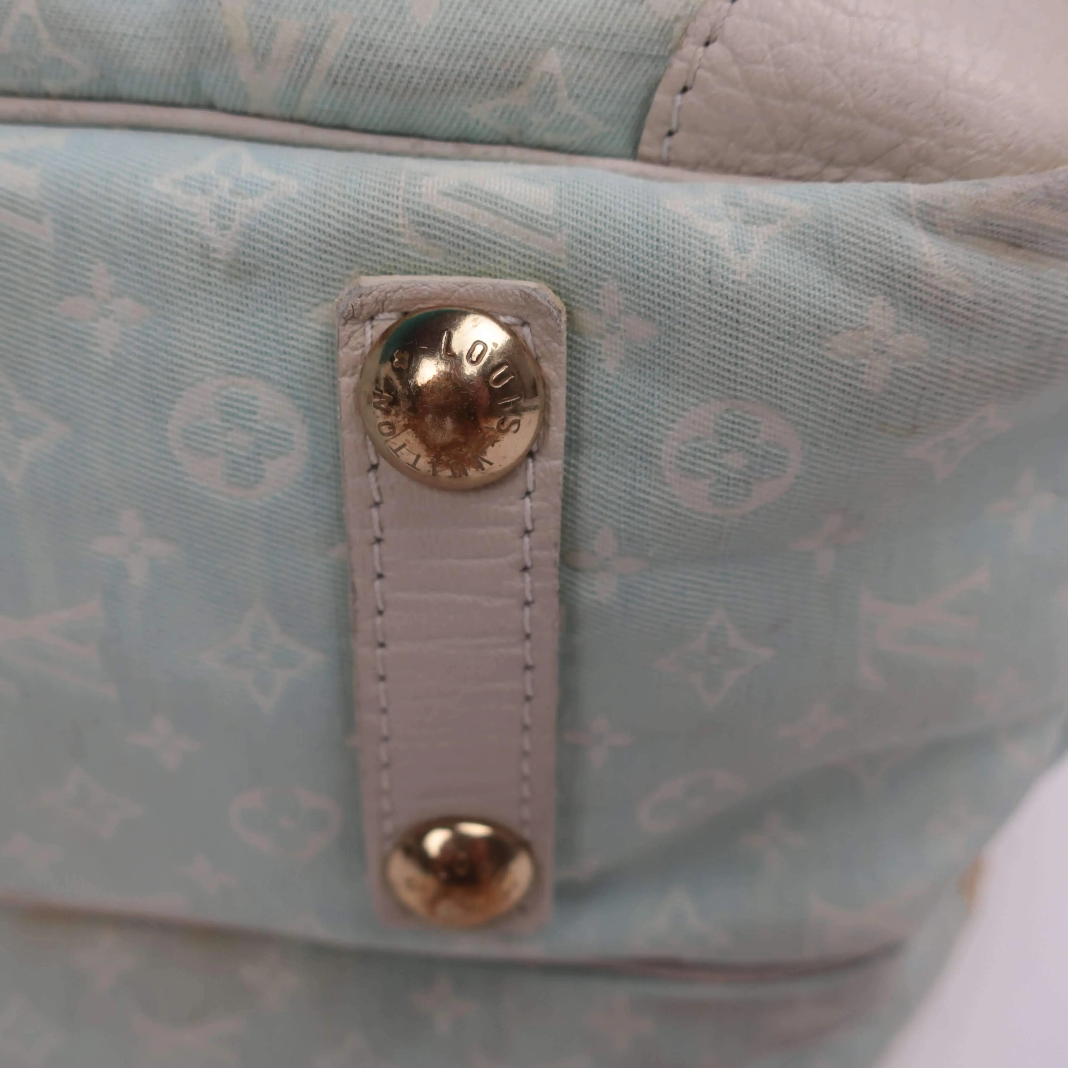 Louis Vuitton Blue Monogram Mini Lin Diaper Bag with diaper board - Image 16