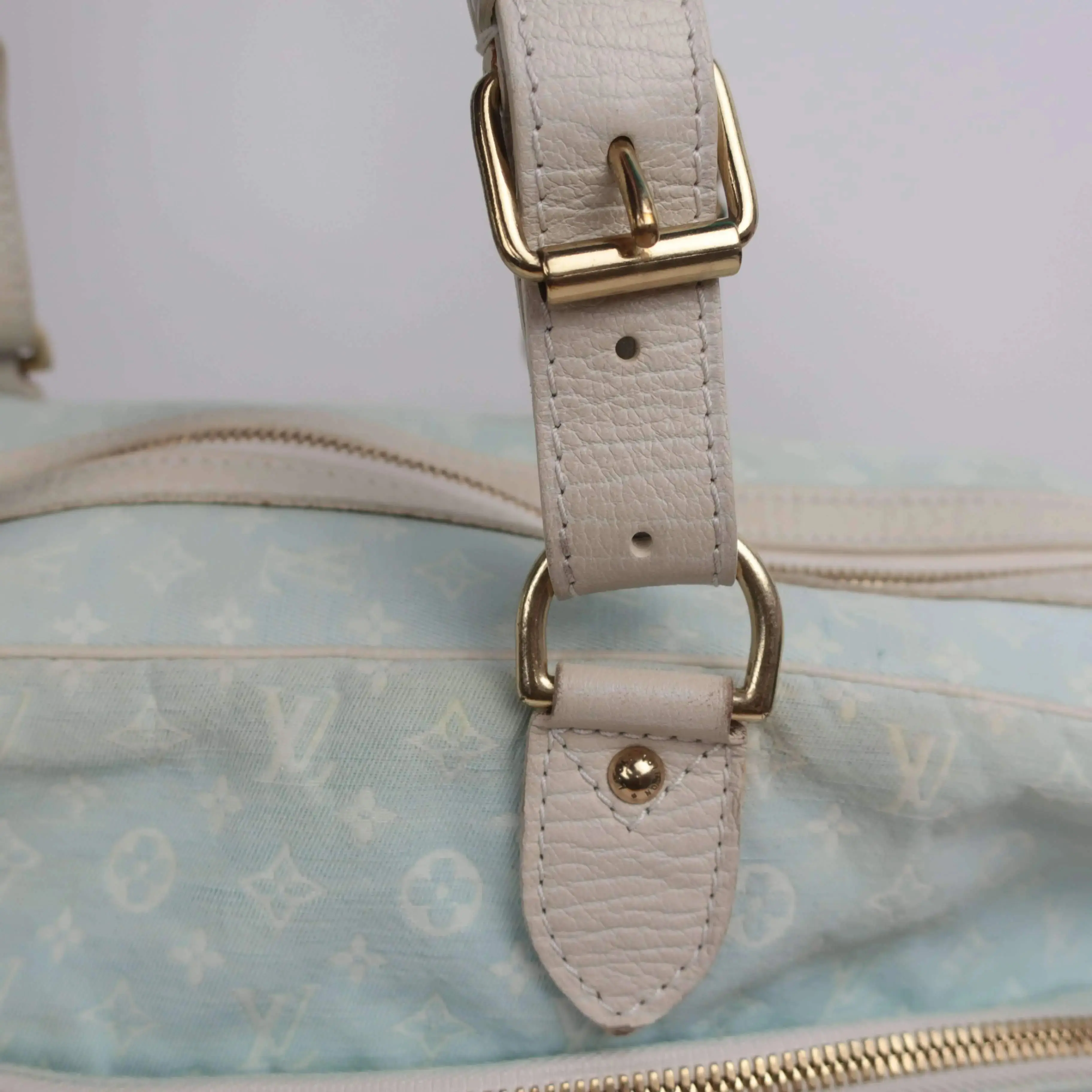 Louis Vuitton Blue Monogram Mini Lin Diaper Bag with diaper board - Image 22