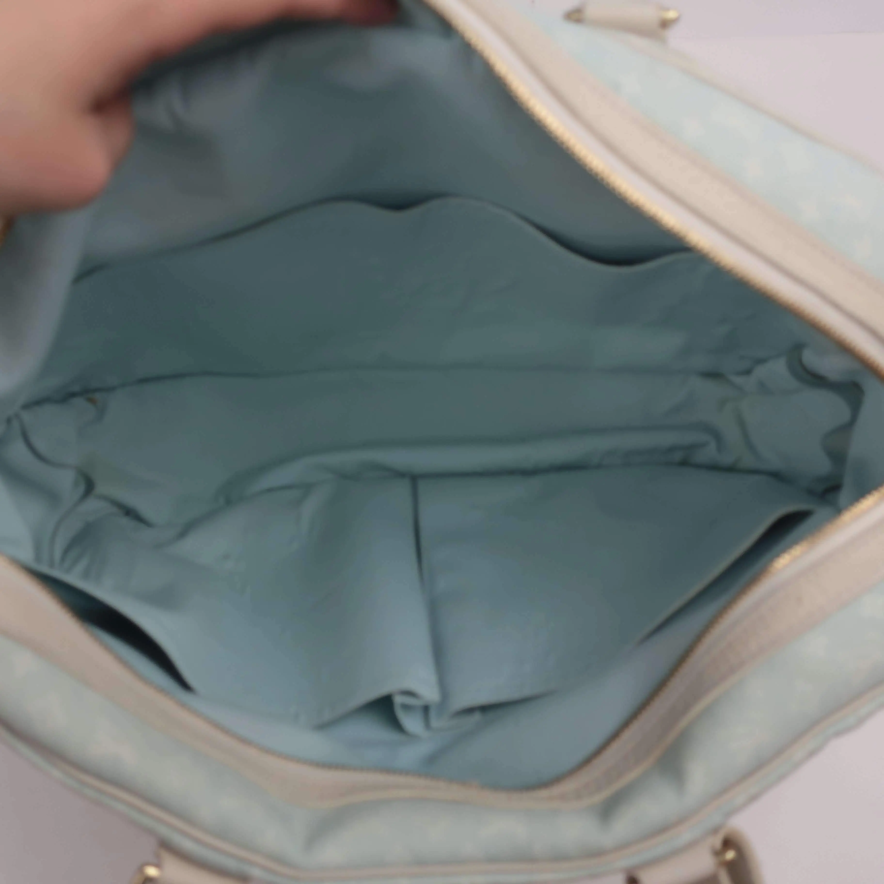 Louis Vuitton Blue Monogram Mini Lin Diaper Bag with diaper board - Image 51