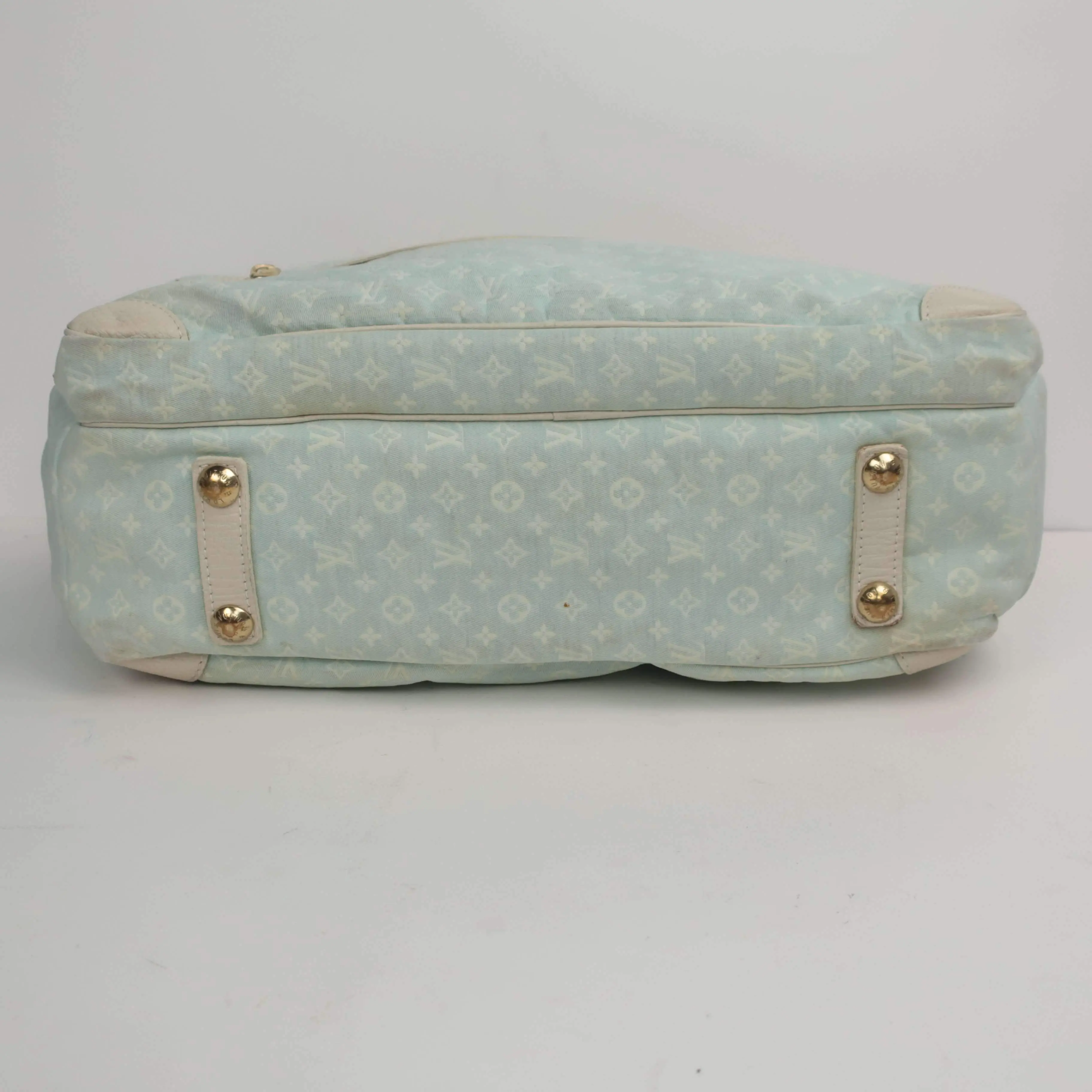 Louis Vuitton Blue Monogram Mini Lin Diaper Bag with diaper board - Image 6