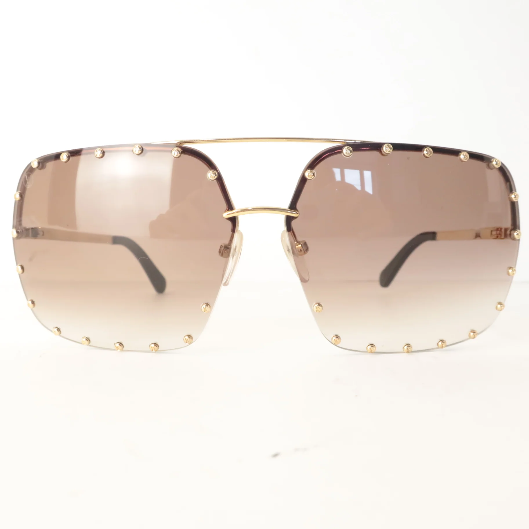 Louis Vuitton Brown Square Party Sunglasses (801) - Image 3