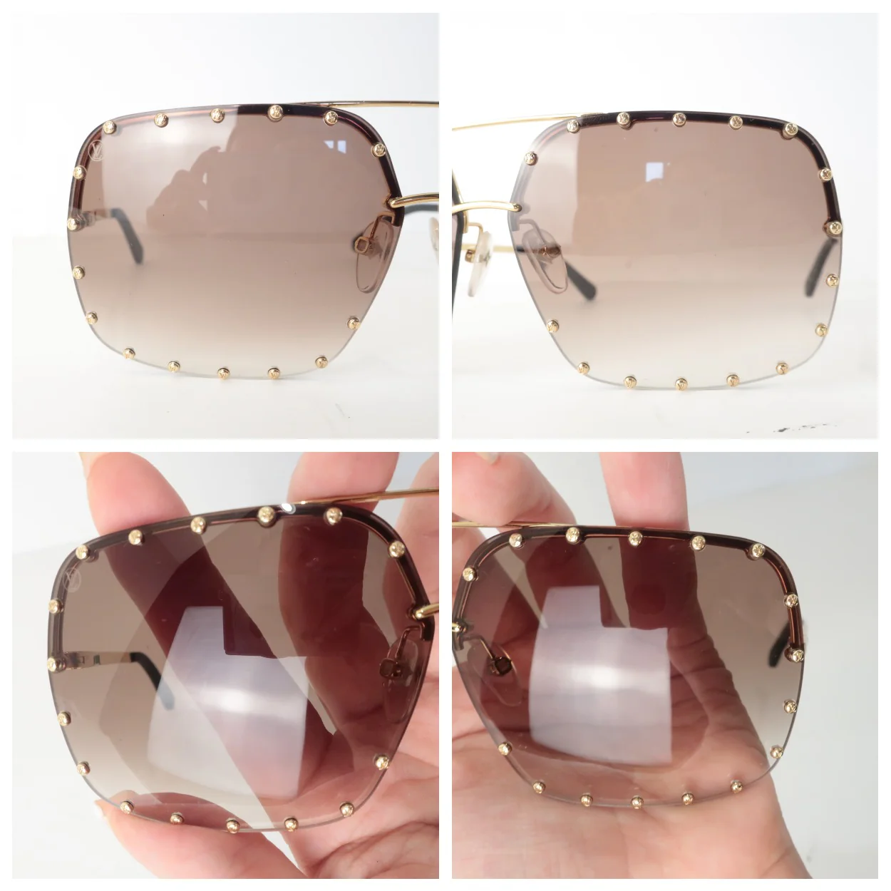 Louis Vuitton Brown Square Party Sunglasses (801) - Image 9