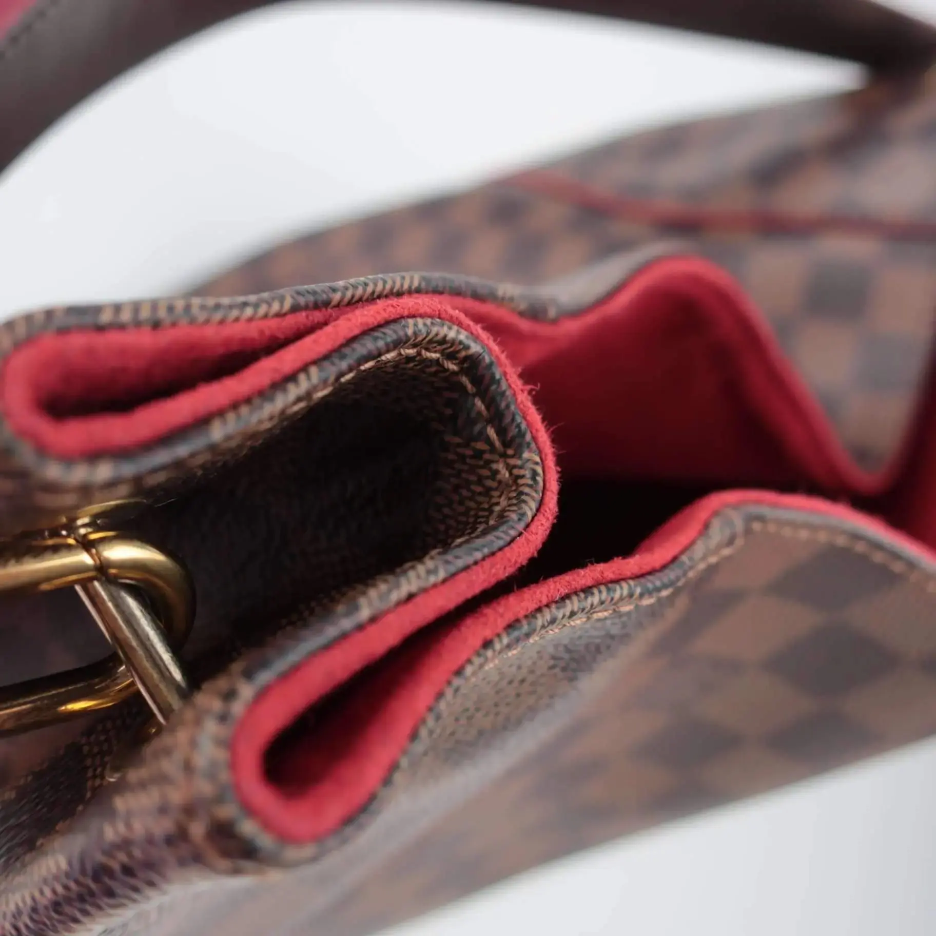 Louis Vuitton Caissa Hobo Damier Ebene Red bag - Image 11
