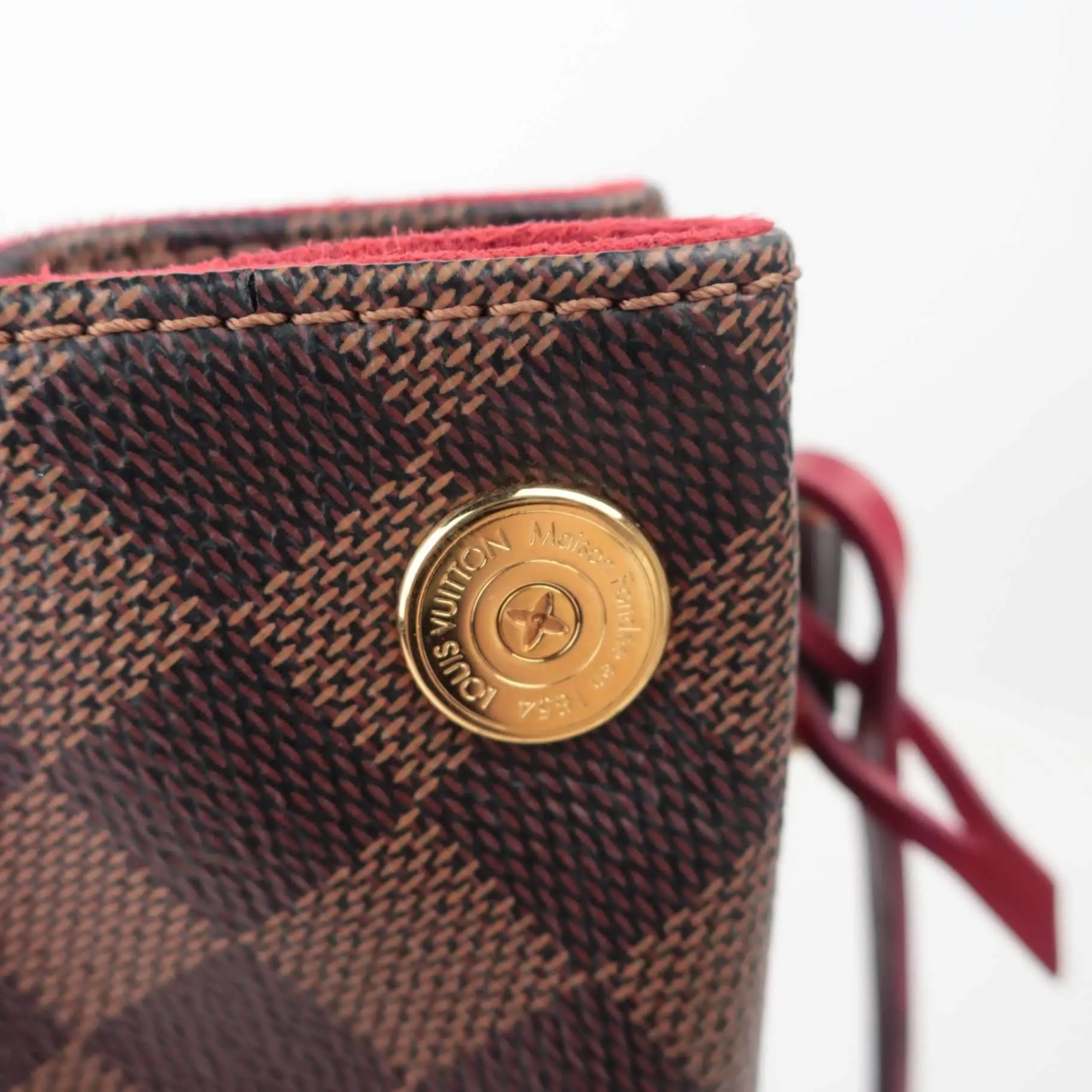 Louis Vuitton Caissa Hobo Damier Ebene Red bag - Image 22