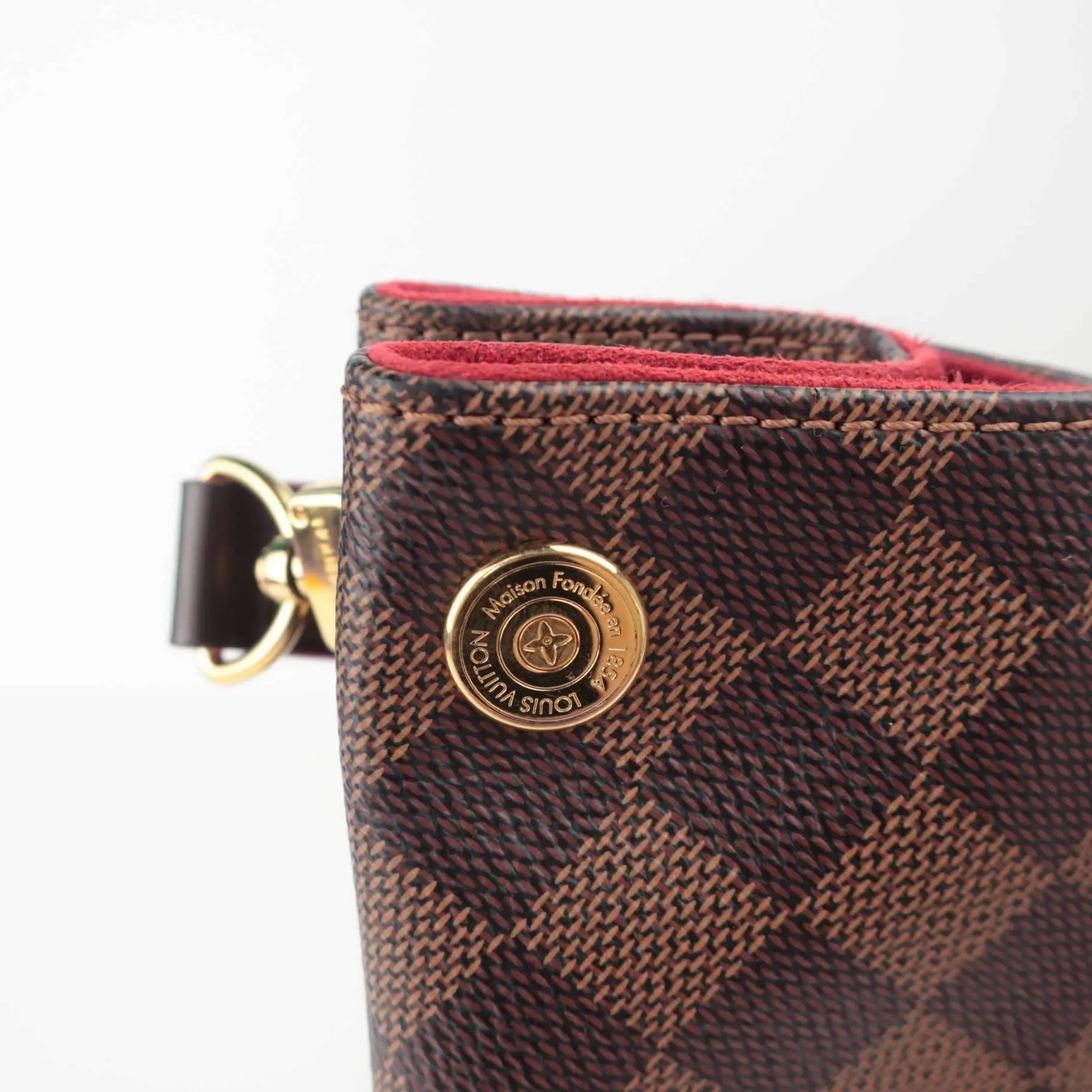 Louis Vuitton Caissa Hobo Damier Ebene Red bag - Image 23