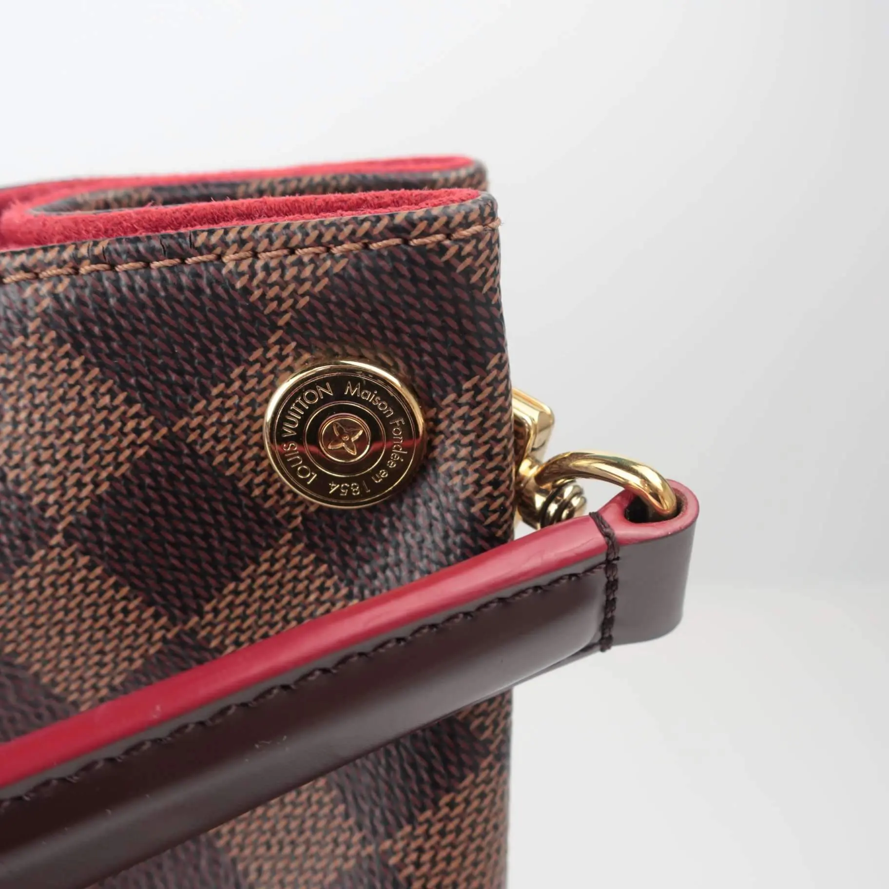 Louis Vuitton Caissa Hobo Damier Ebene Red bag - Image 24